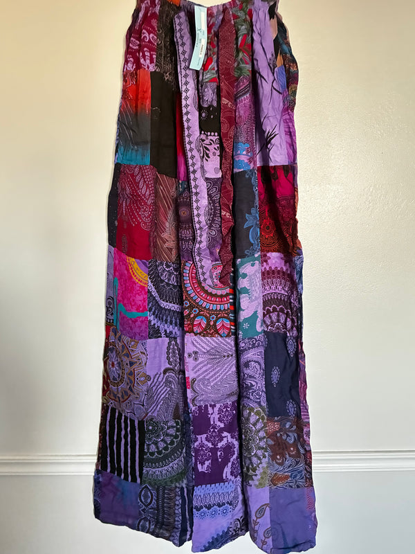 Patchwork Flare Trousers