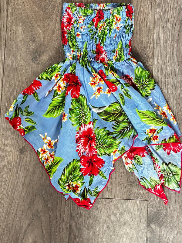 Blue/Red/Green Pixie Dress, S