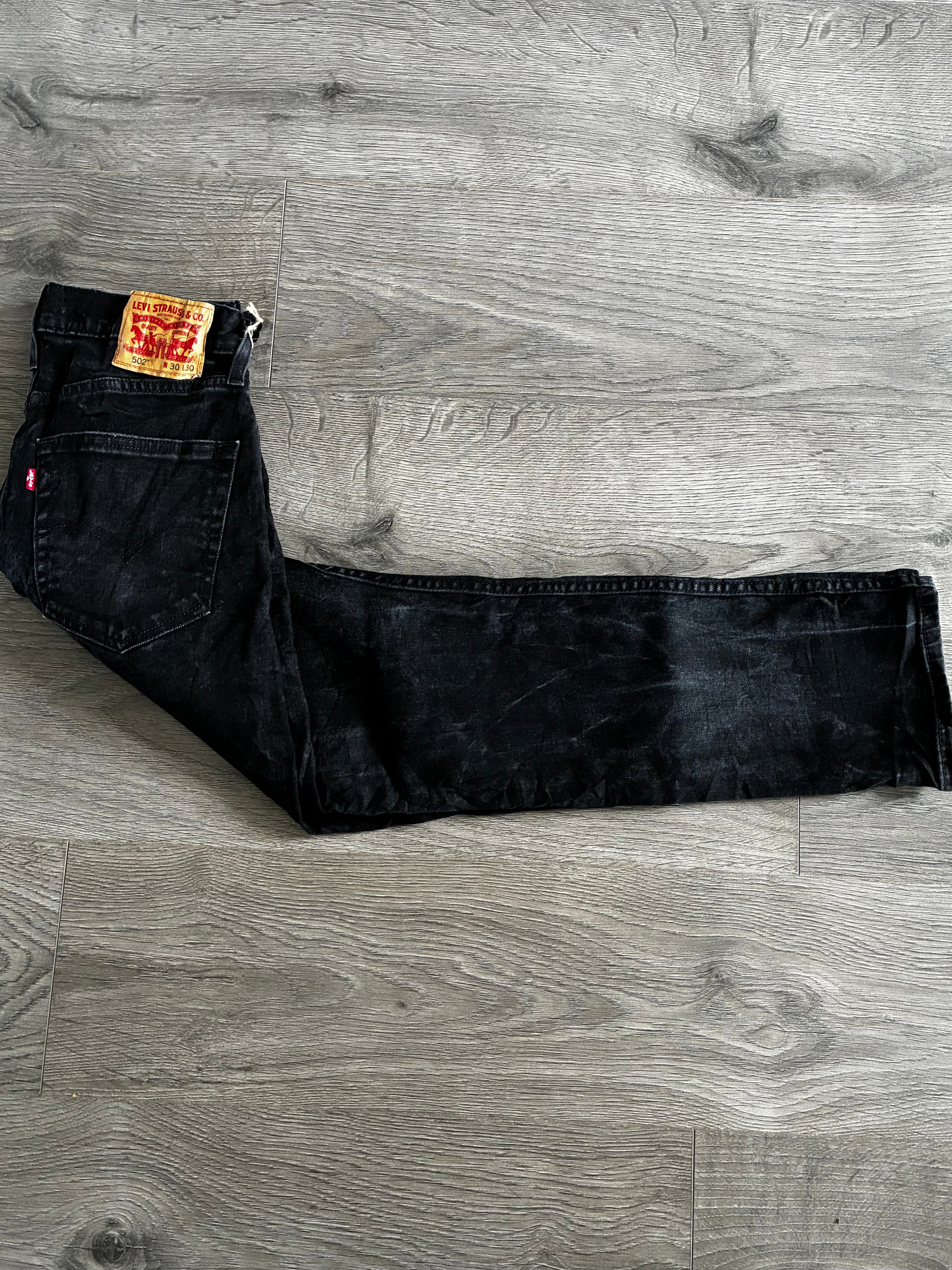 Vintage Levi's 502, Black, Label - W30, L30, Actual Size - W31, L30