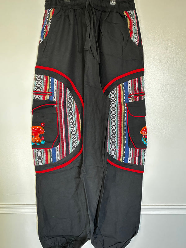 Thick Black Aladdin Trousers, L/XL