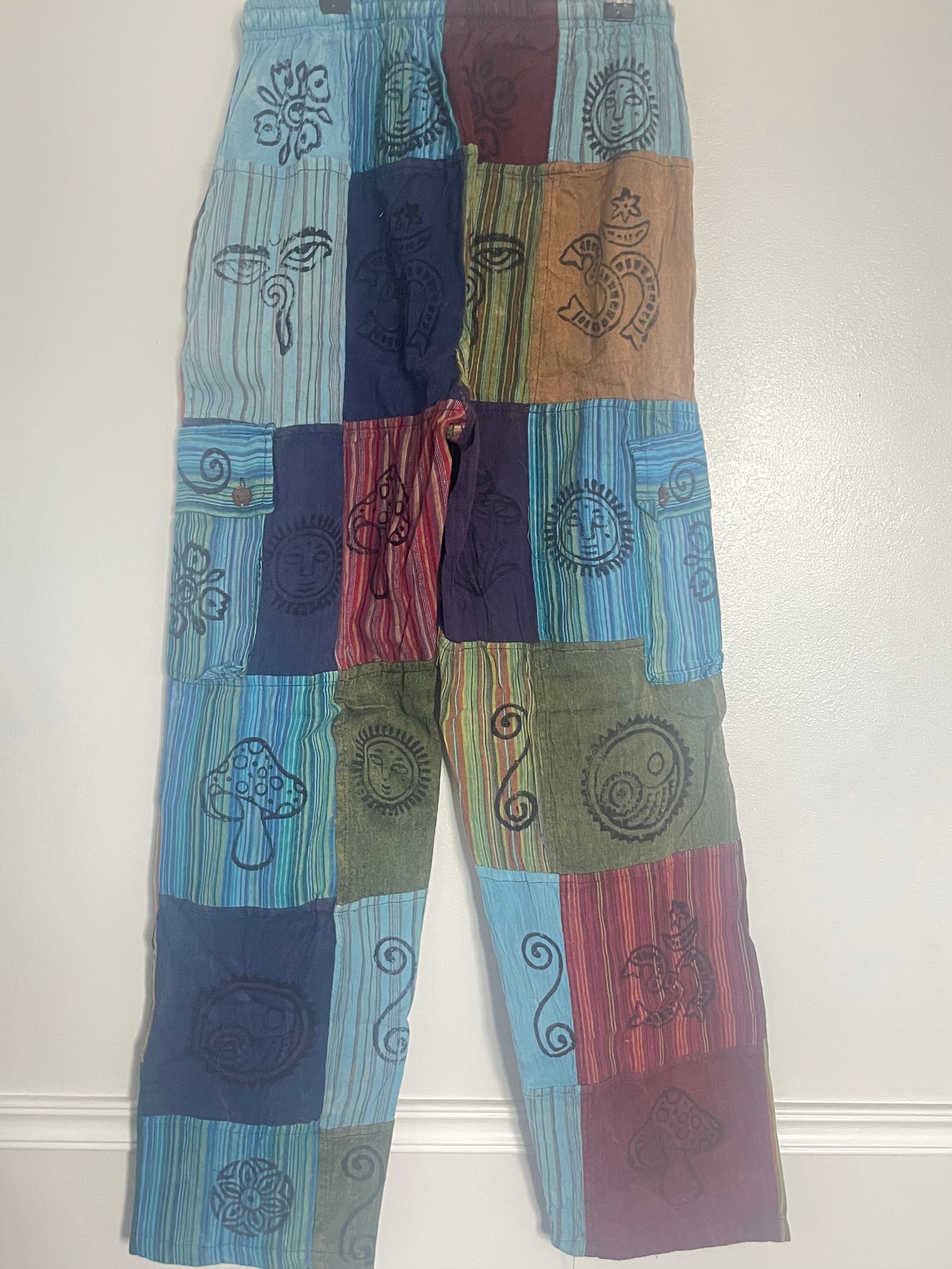 Patchwork Cargo Trousers, XXL