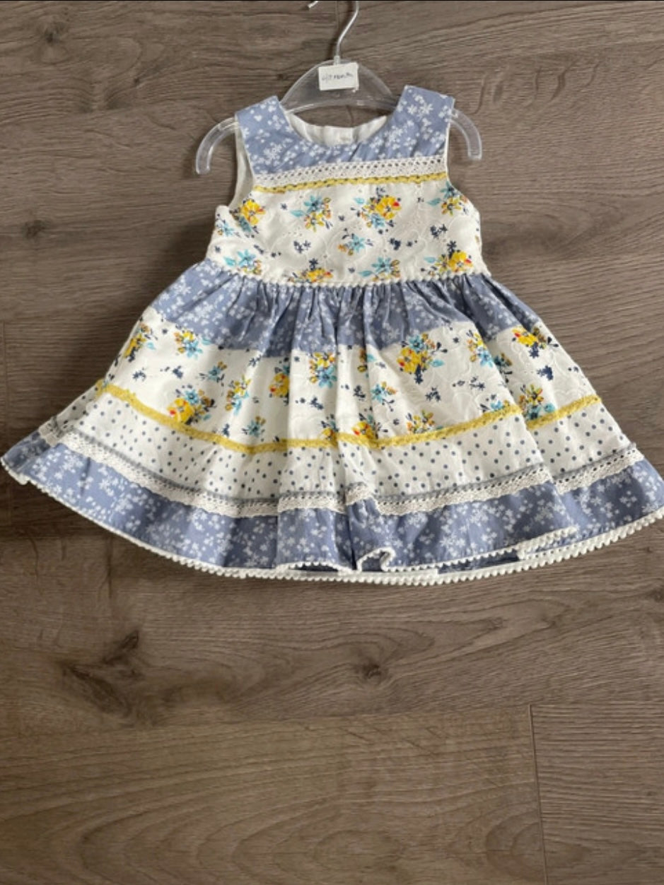 Flower Dress with Lining (6-9 mths)