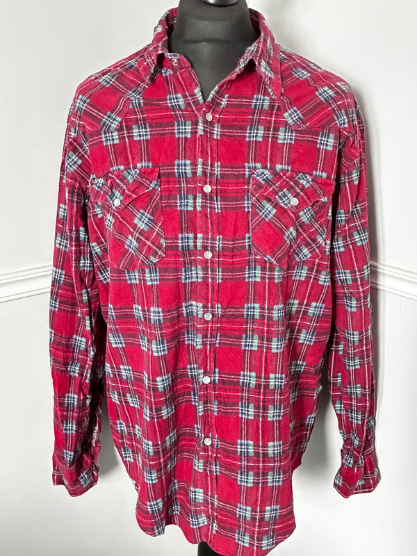 Thin Red Checked Flannel, 48" chest