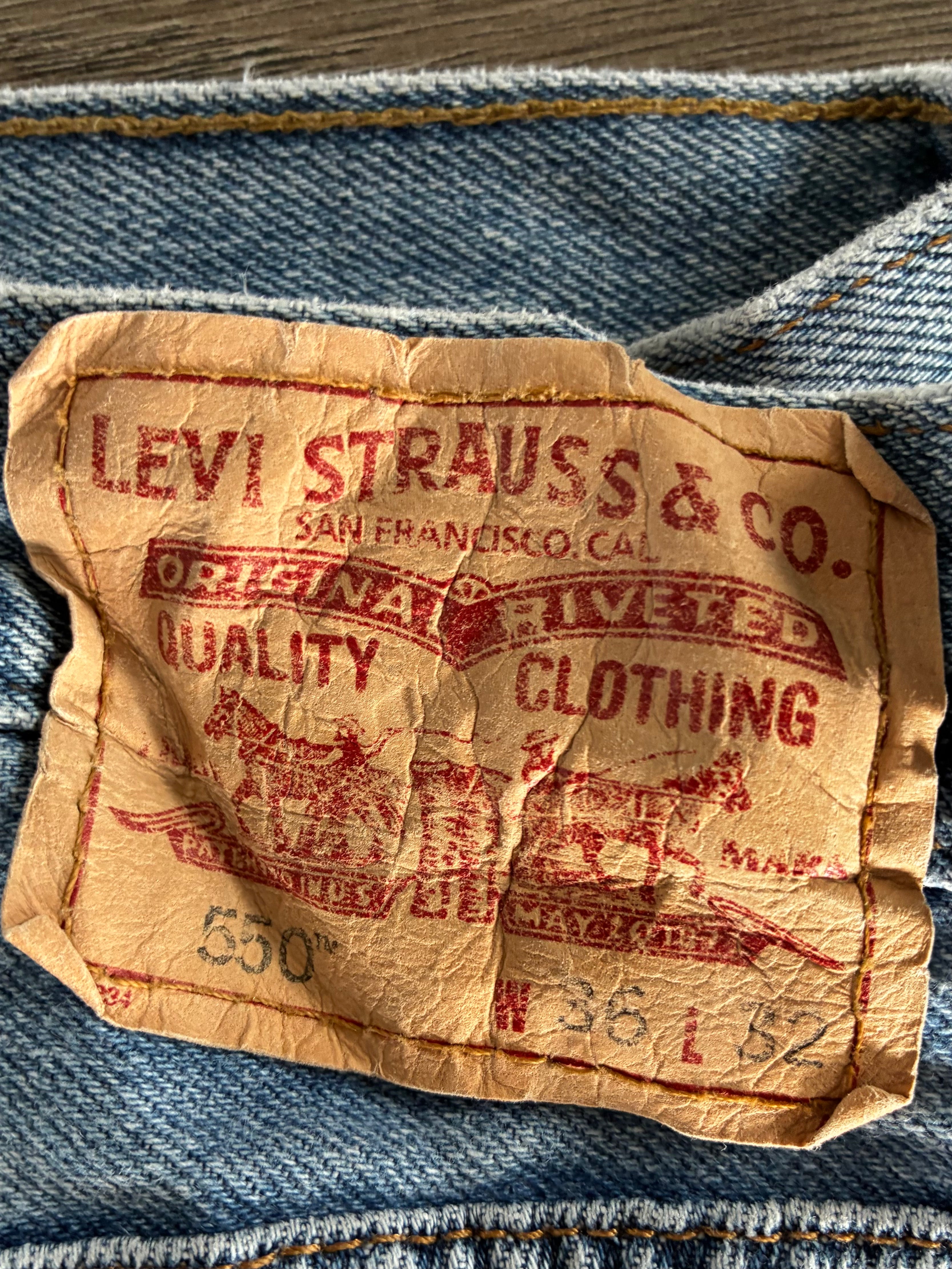 Vintage Levi's 550, Blue, W36, L32