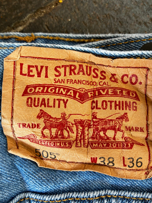 Vintage Levi's 505, Blue, W38, L36