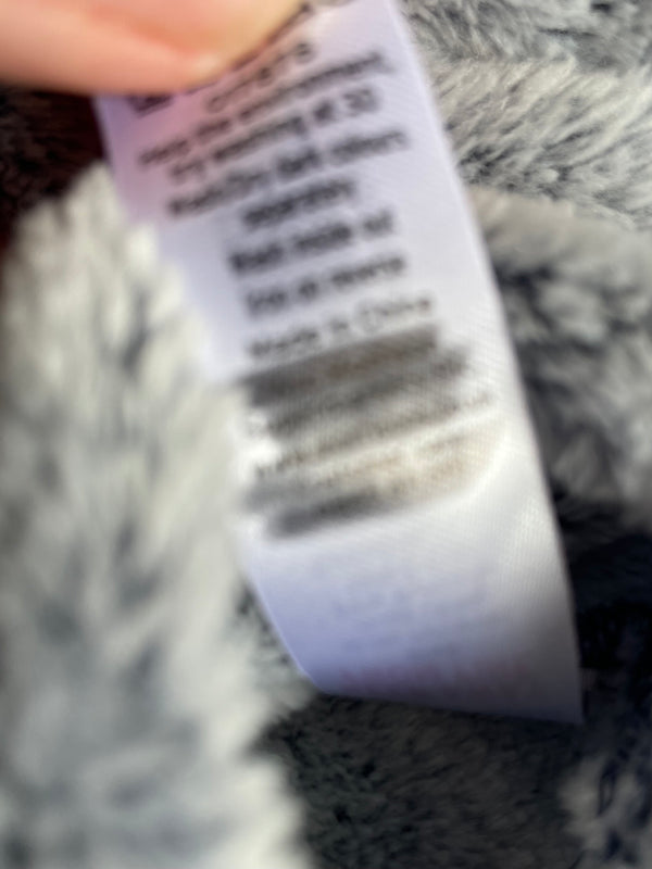 Grey fluffy jacket with ears on hood (newborn)