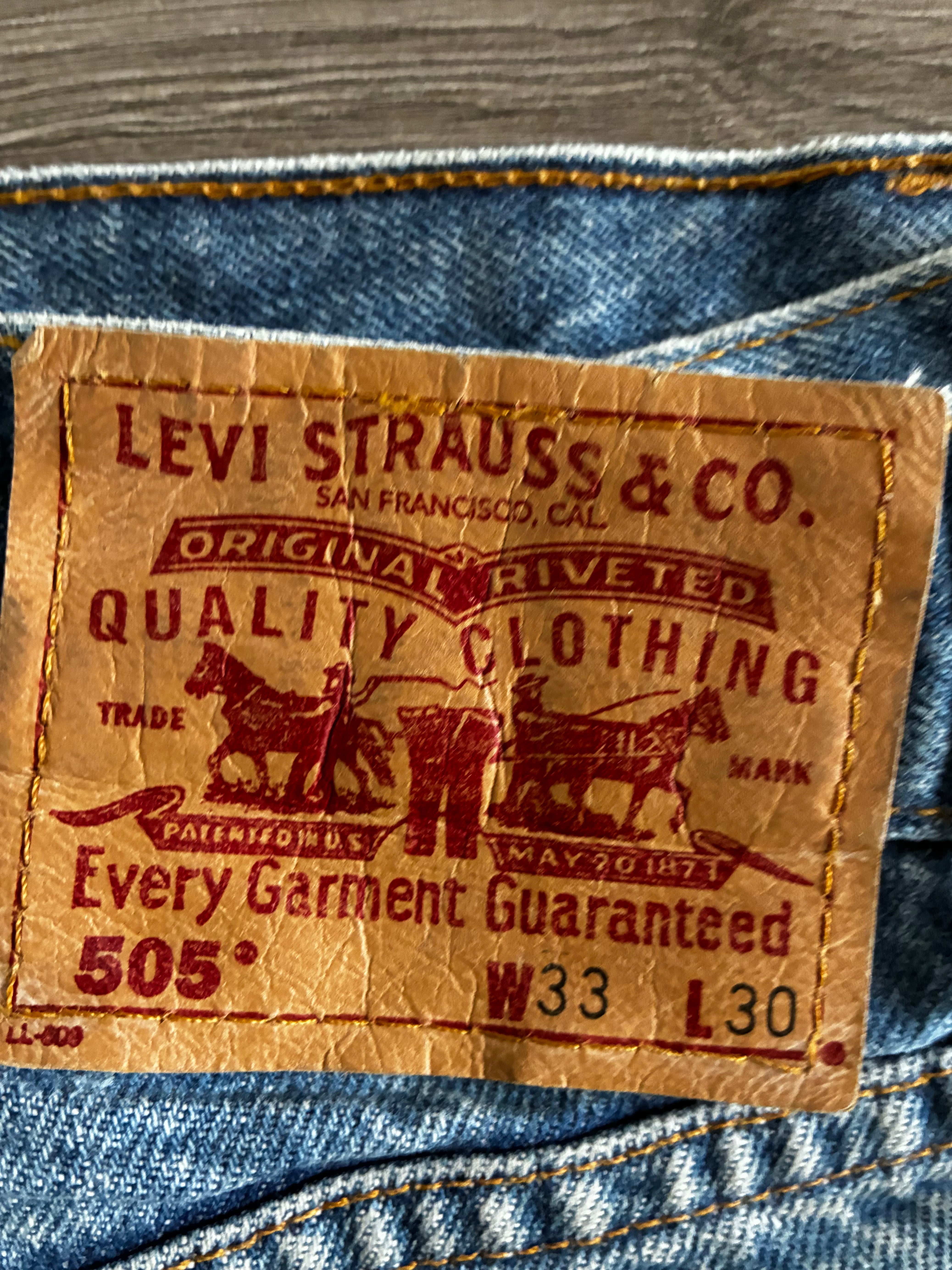 Vintage Levi's 505, Blue, W33, L30