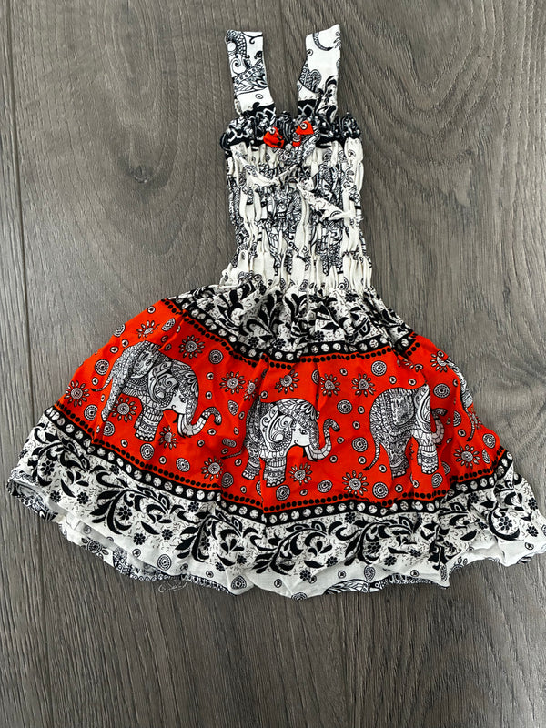 Orange Elephant Dress (6-12mths ish)