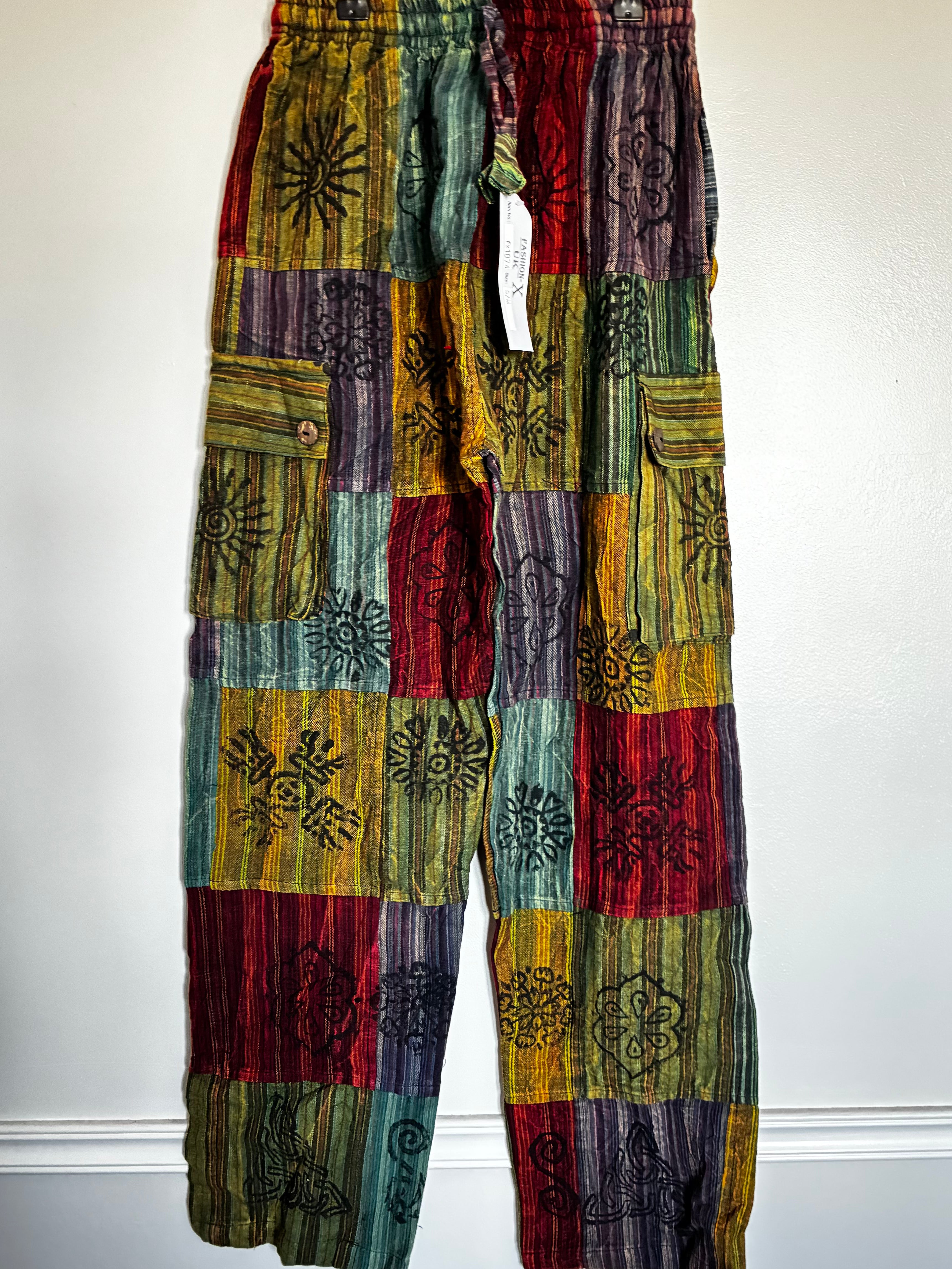 Patchwork Cargo Trousers, S/M
