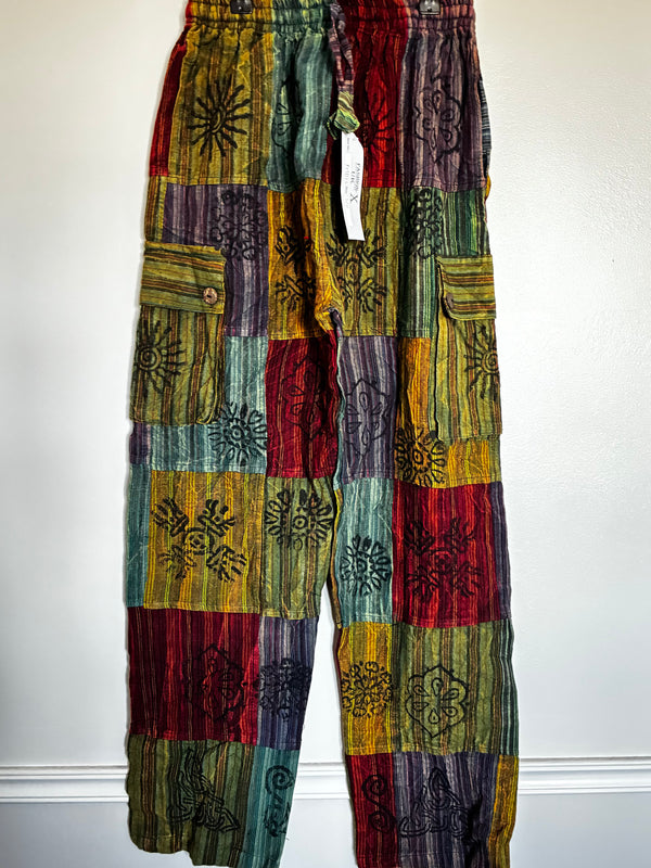Patchwork Cargo Trousers, S/M