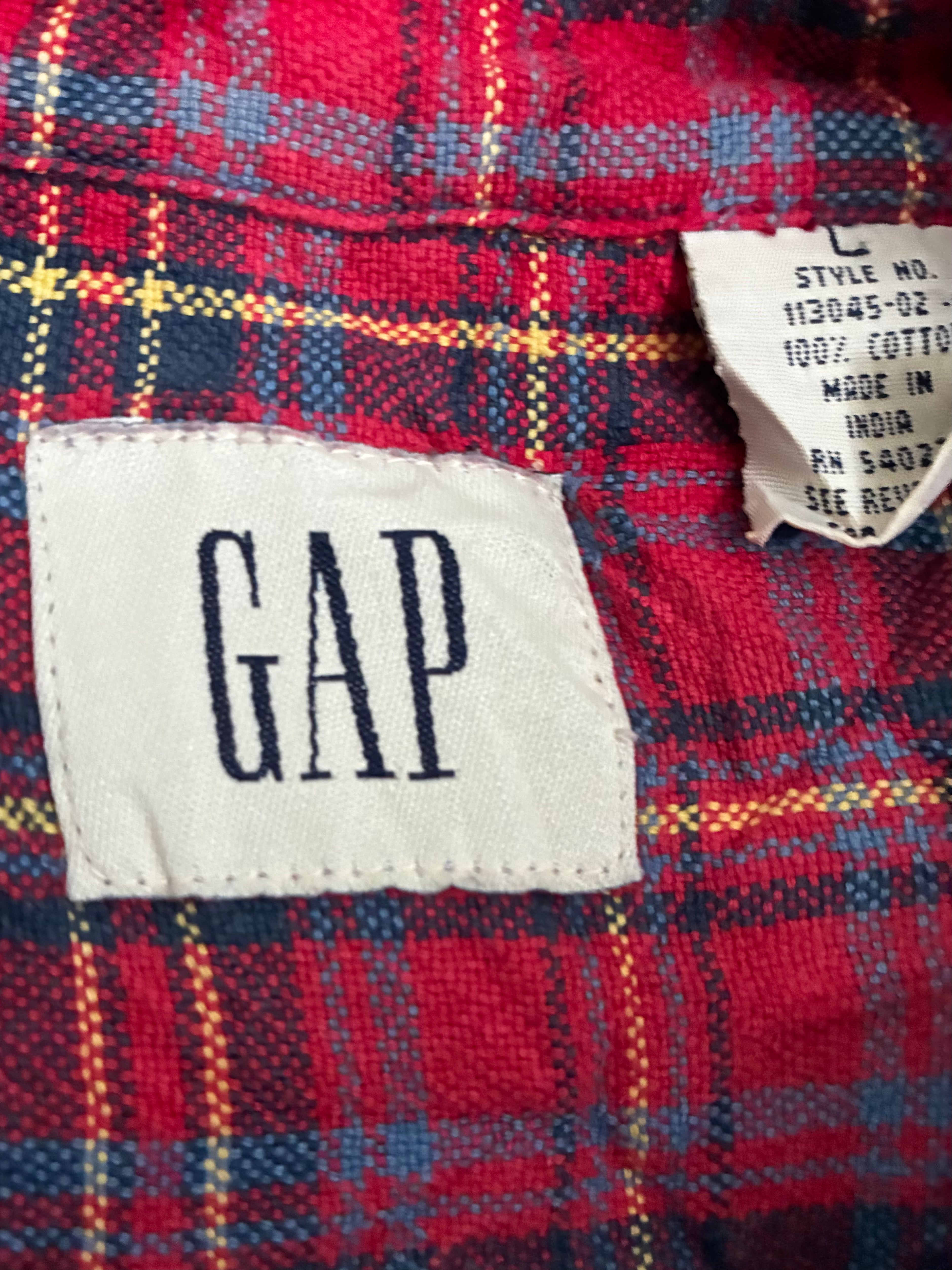 Thin Red Checked Flannel, 48" chest