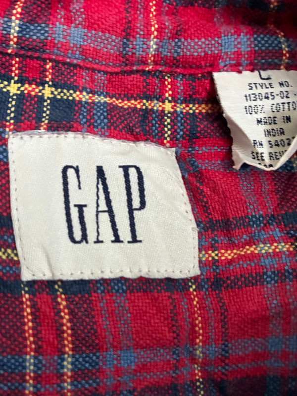 Thin Red Checked Flannel, 48" chest
