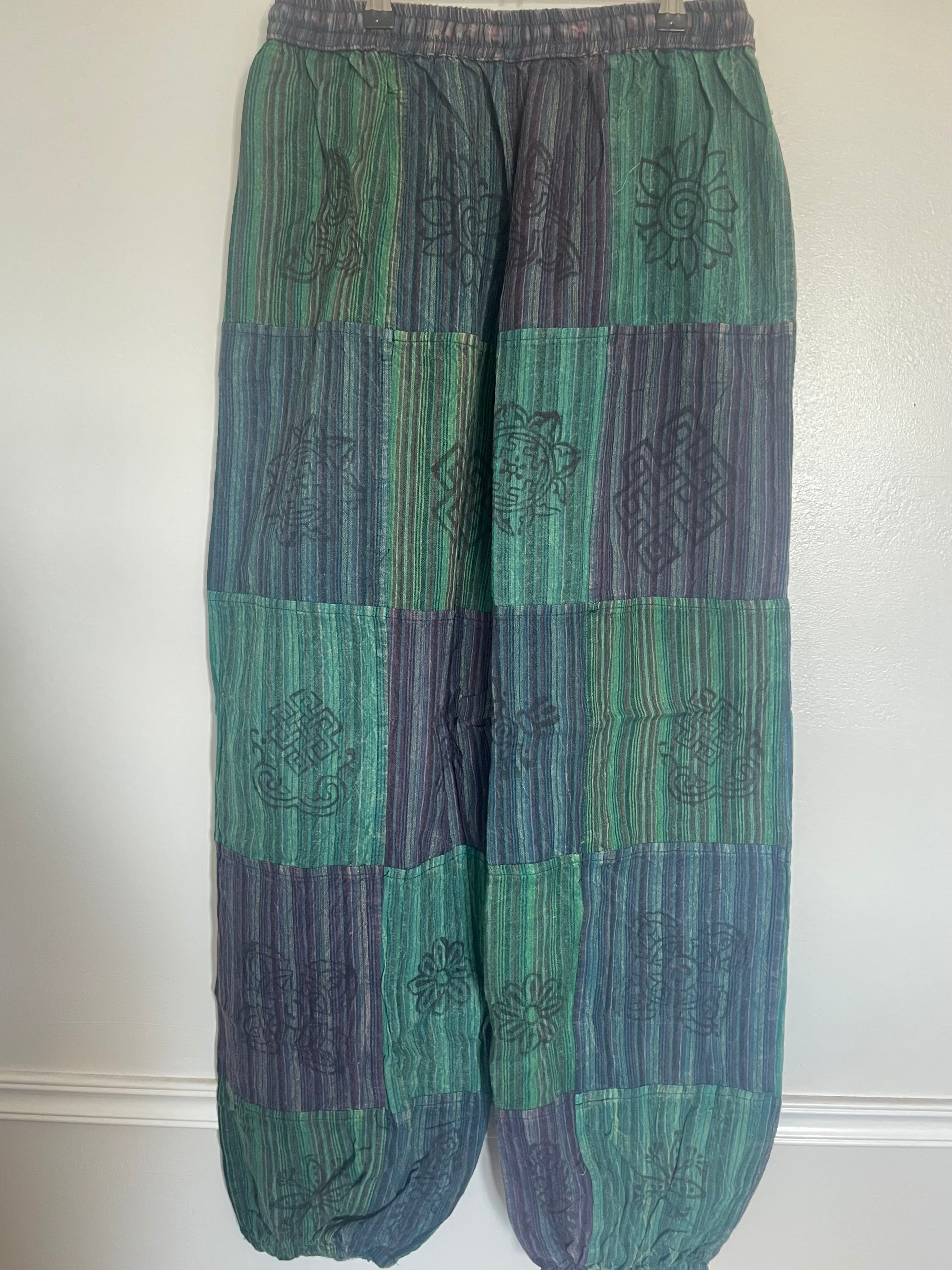 Patchwork Harem Trousers, XXL