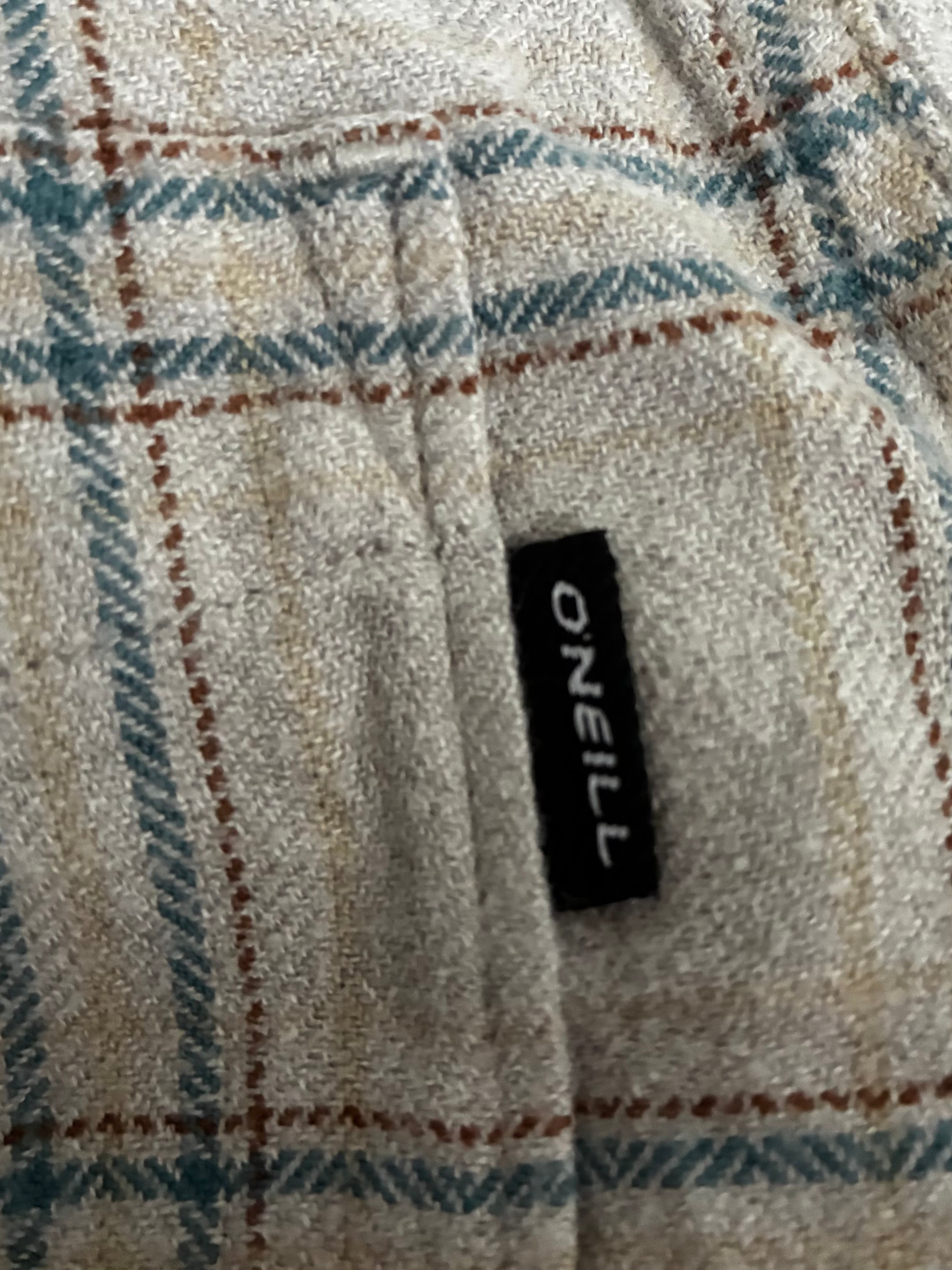 Thin Light Grey/Blue O'Neill Checked Flannel, 46" chest