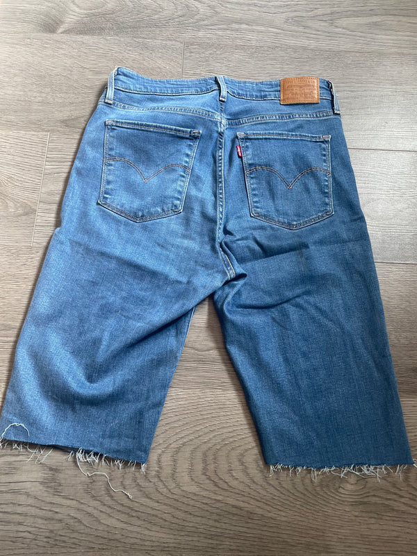 Vintage Up-cycled Levi's 725 Shorts, Blue, W30 L12