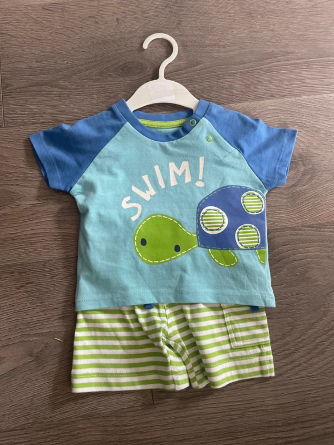 Turtle T Shirt and Shorts (0-3 mths)