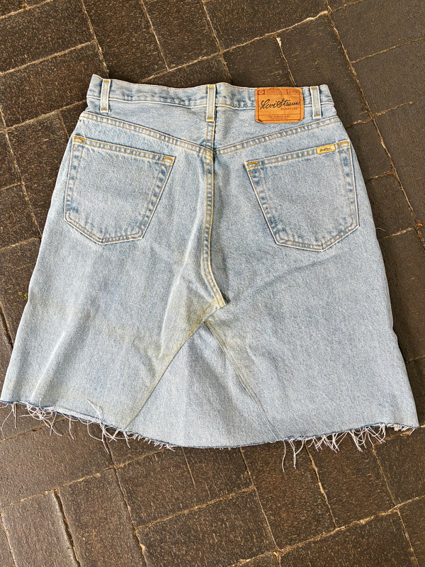 Vintage Up-cycled Levi's Skirt, Light Blue, Size 14