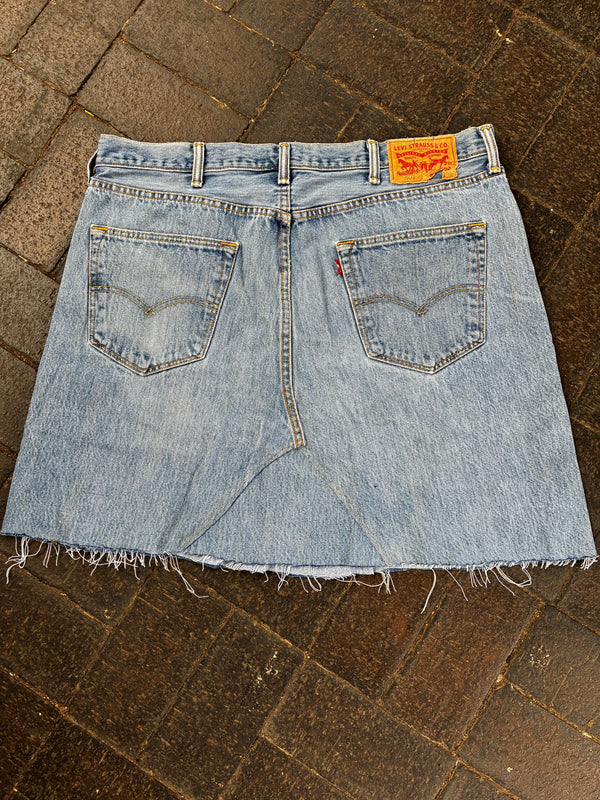 Vintage Up-cycled Levi's 501 Skirt, Blue, Size 20