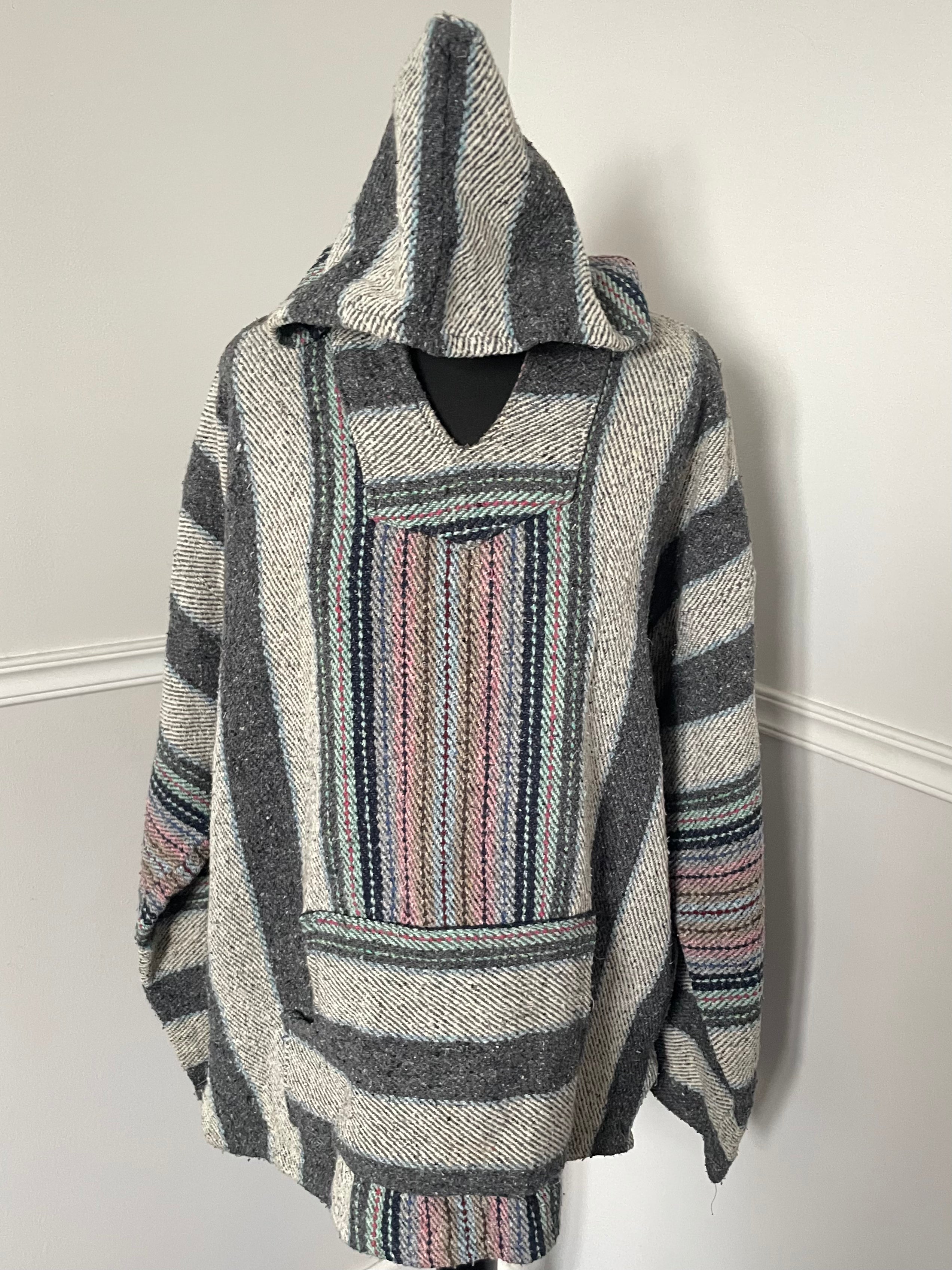 Cream/GreyPink Baja Hoodie, XL