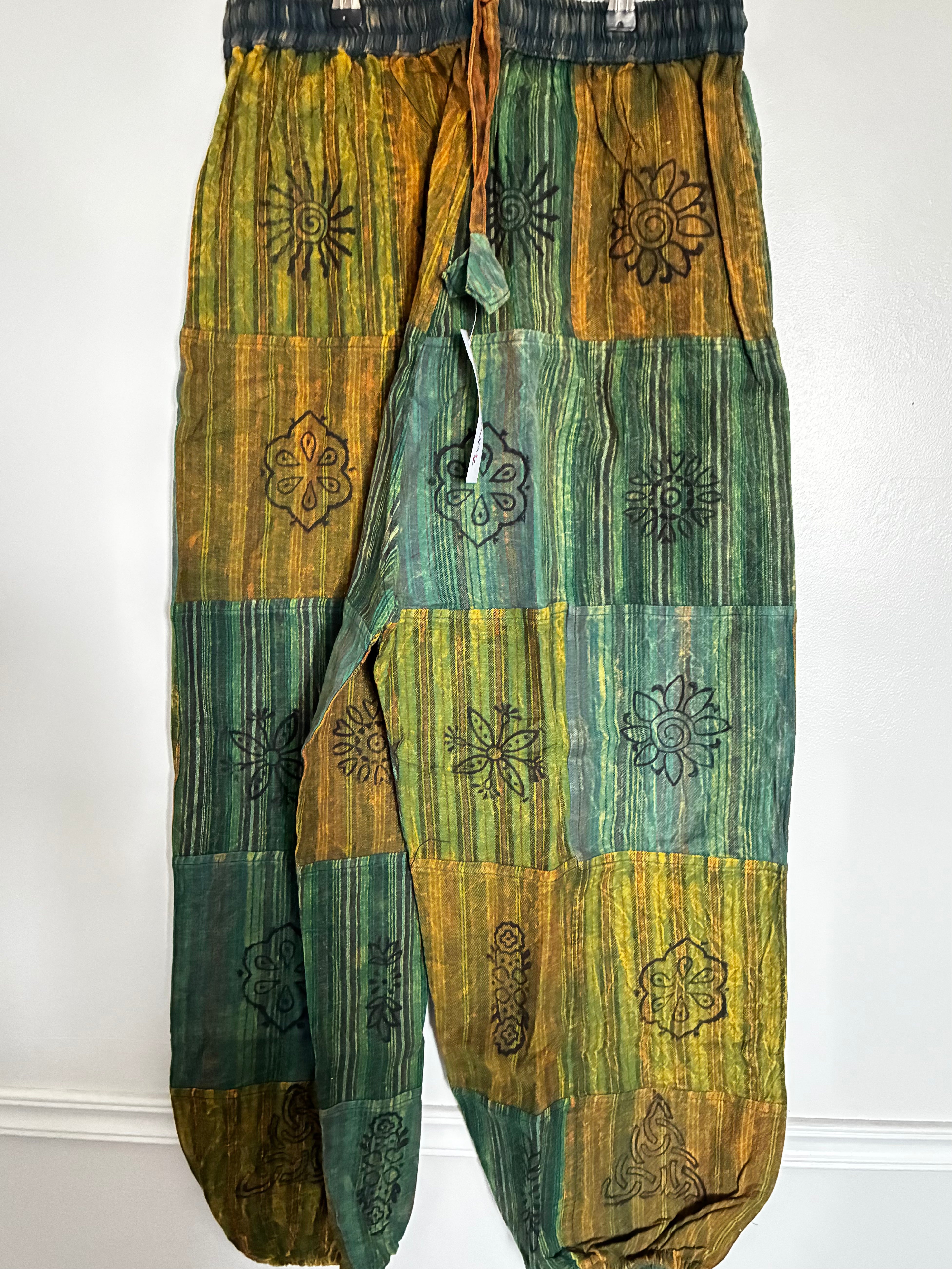Patchwork Harem Trousers, XXL