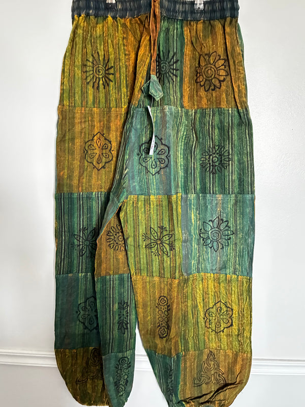 Patchwork Harem Trousers, XXL