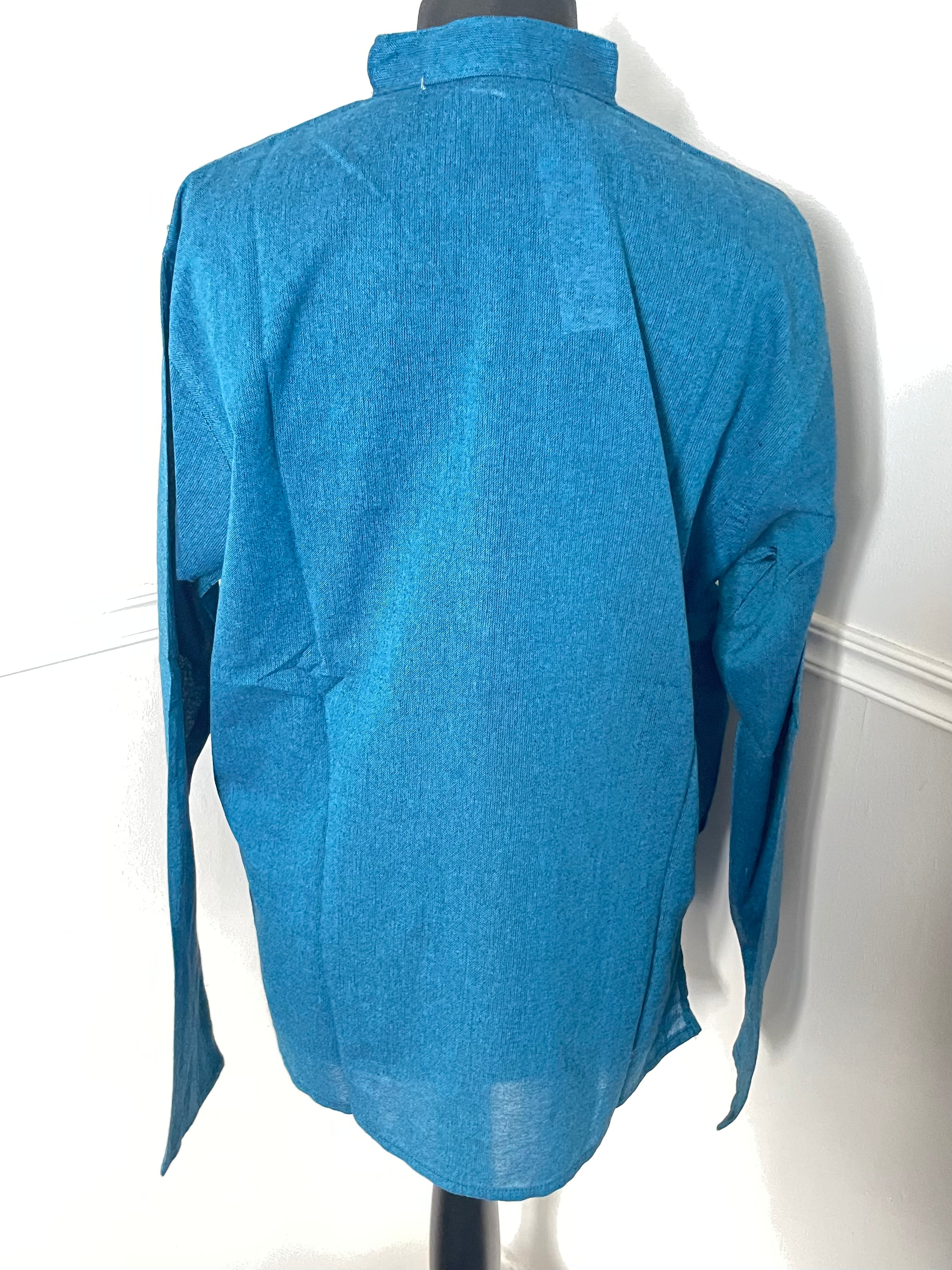 Teal Cotton Shirt, L