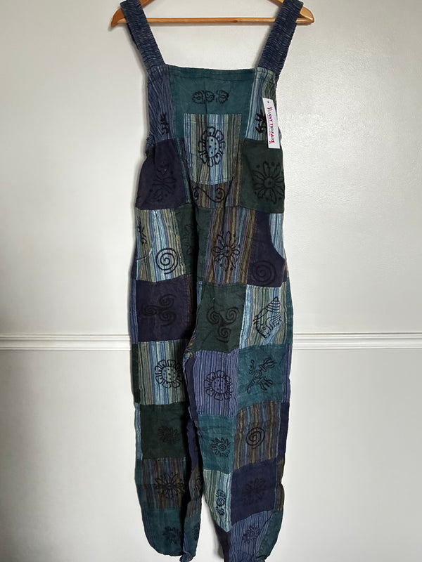 Blue Patch Dungarees, one size