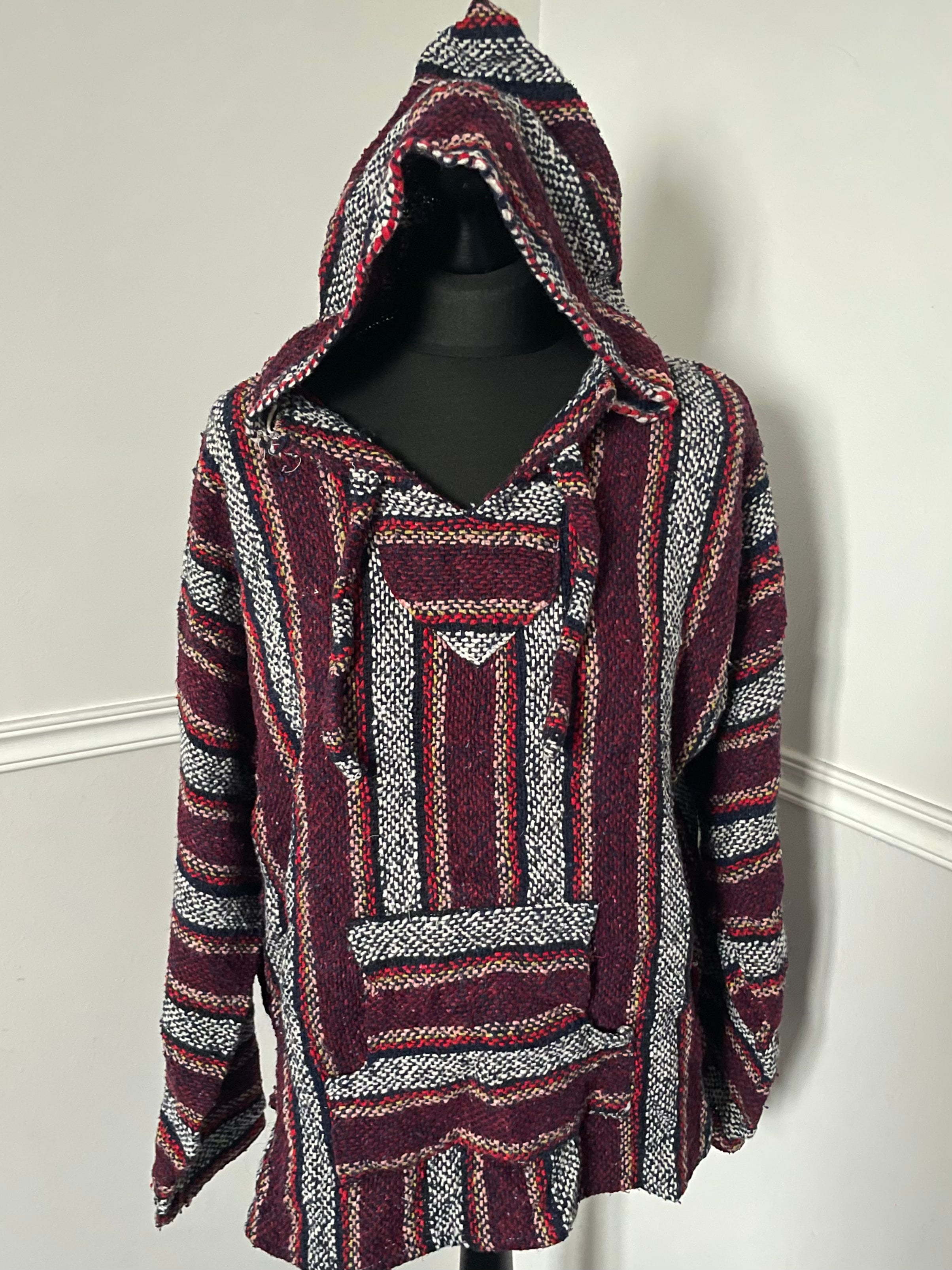 Red/Grey Baja Hoodie, L