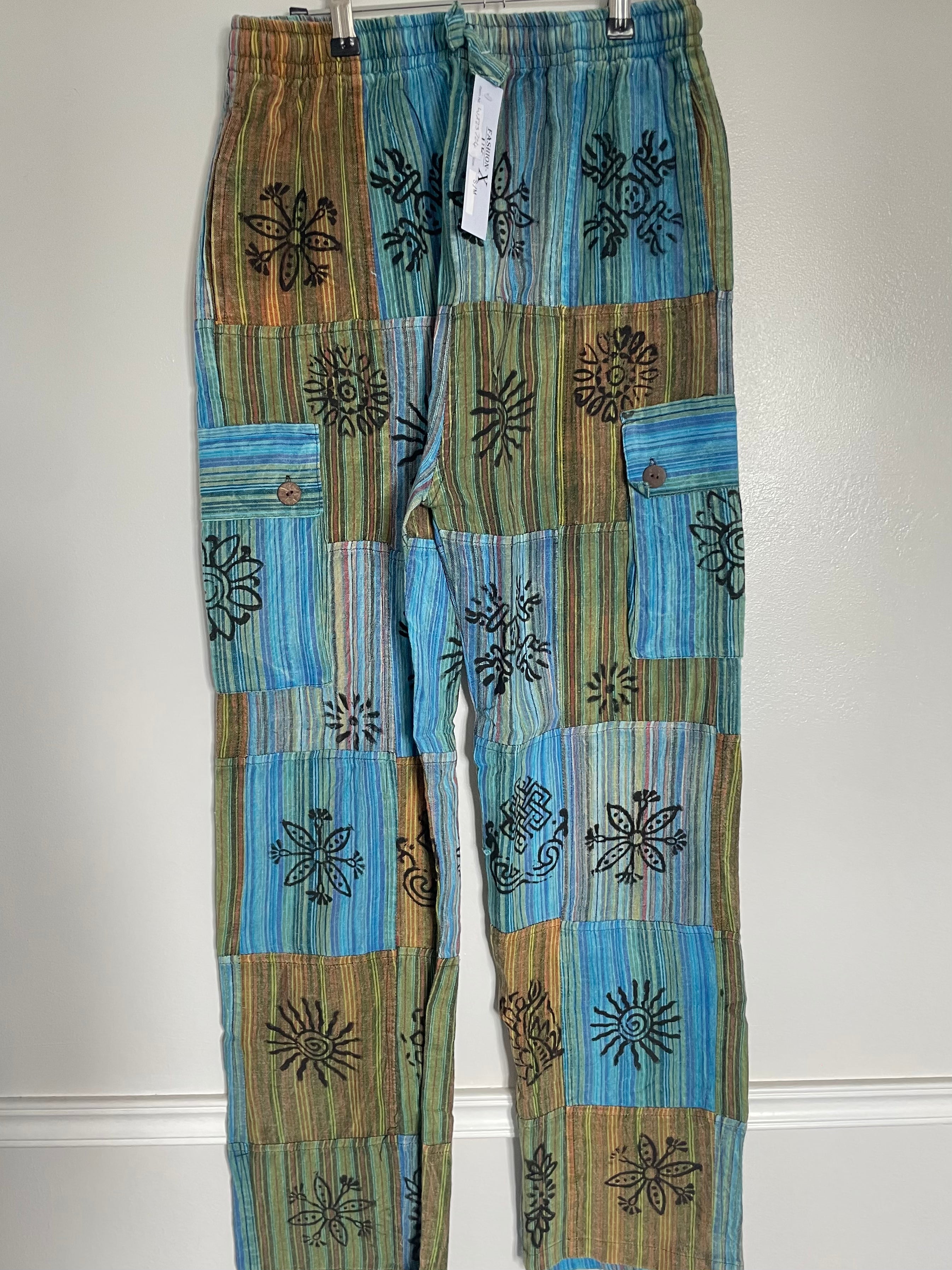 Patchwork Cargo Trousers, XL