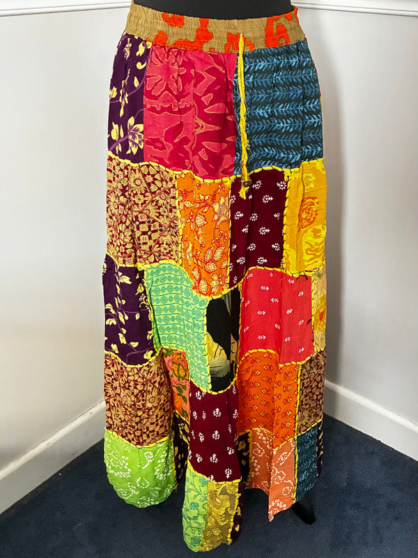 Multi Patchwork Skirt
