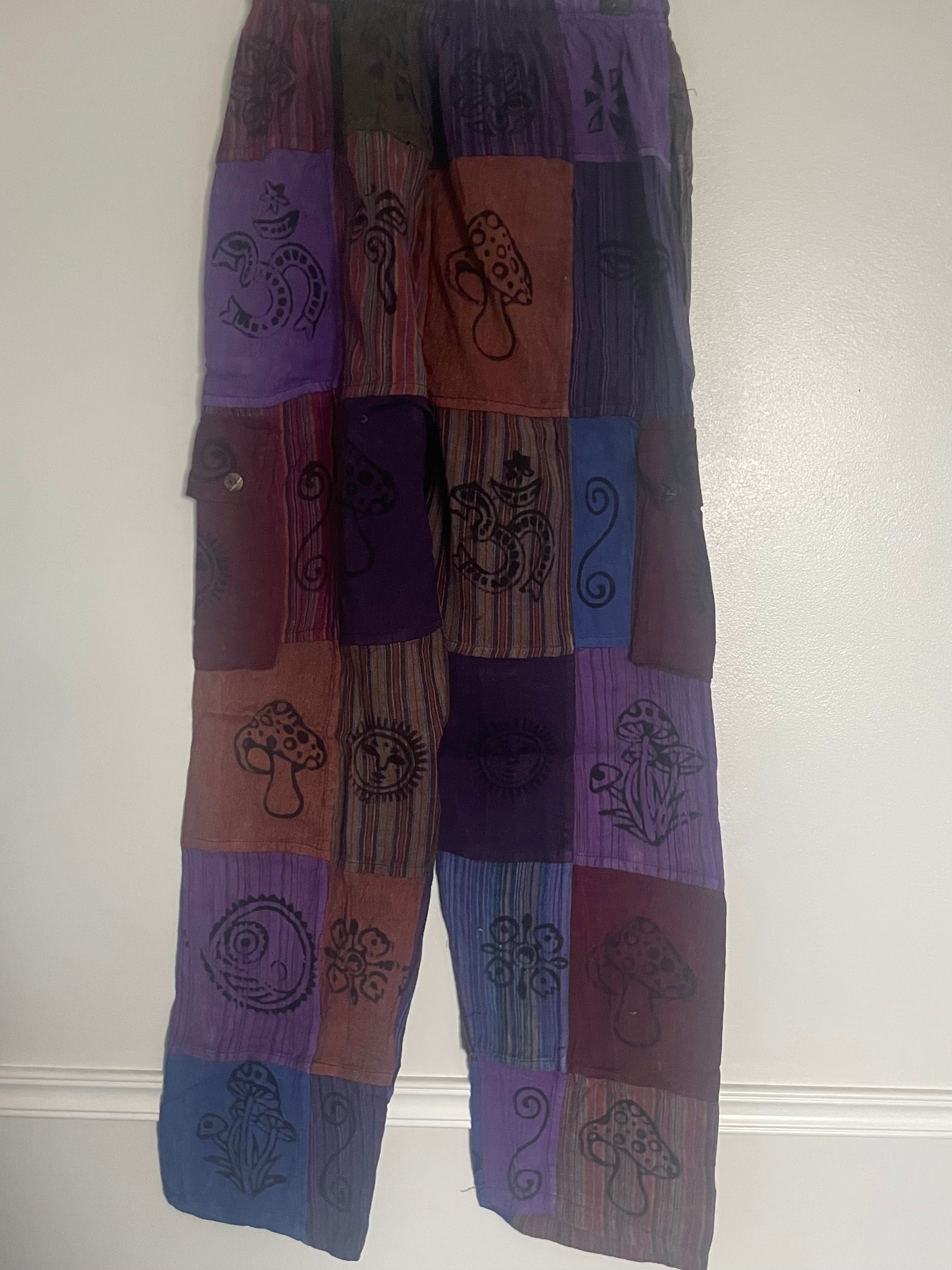 Patchwork Cargo Trousers, L