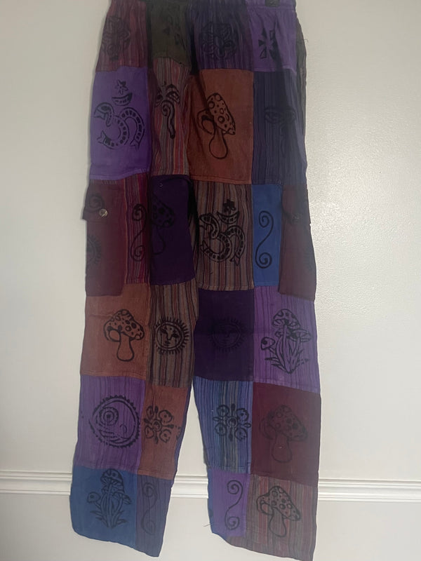 Patchwork Cargo Trousers, XXL