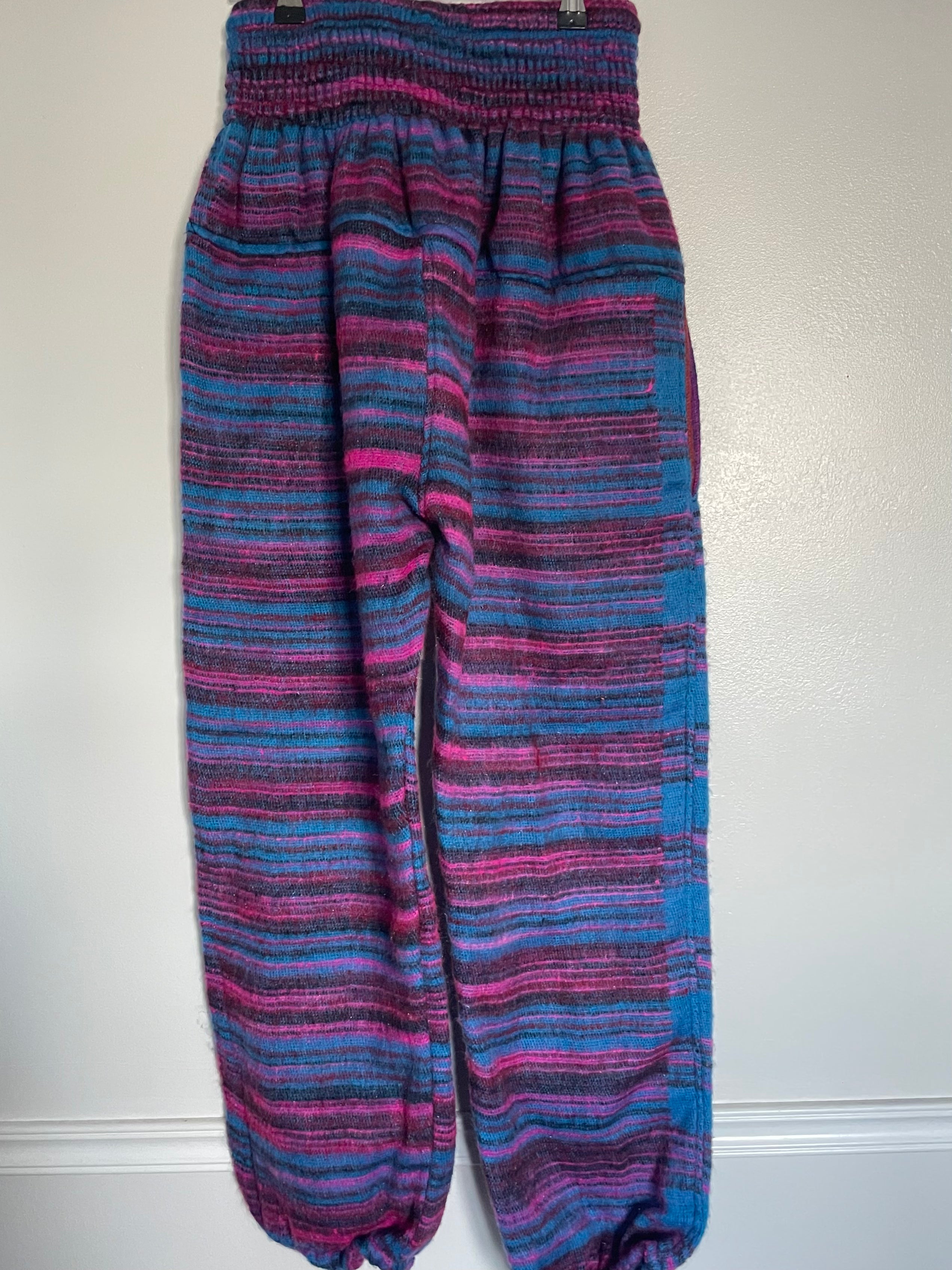 Snuggly Blue/Pink Stripe Cashmelon Trousers, 24-44” Waist