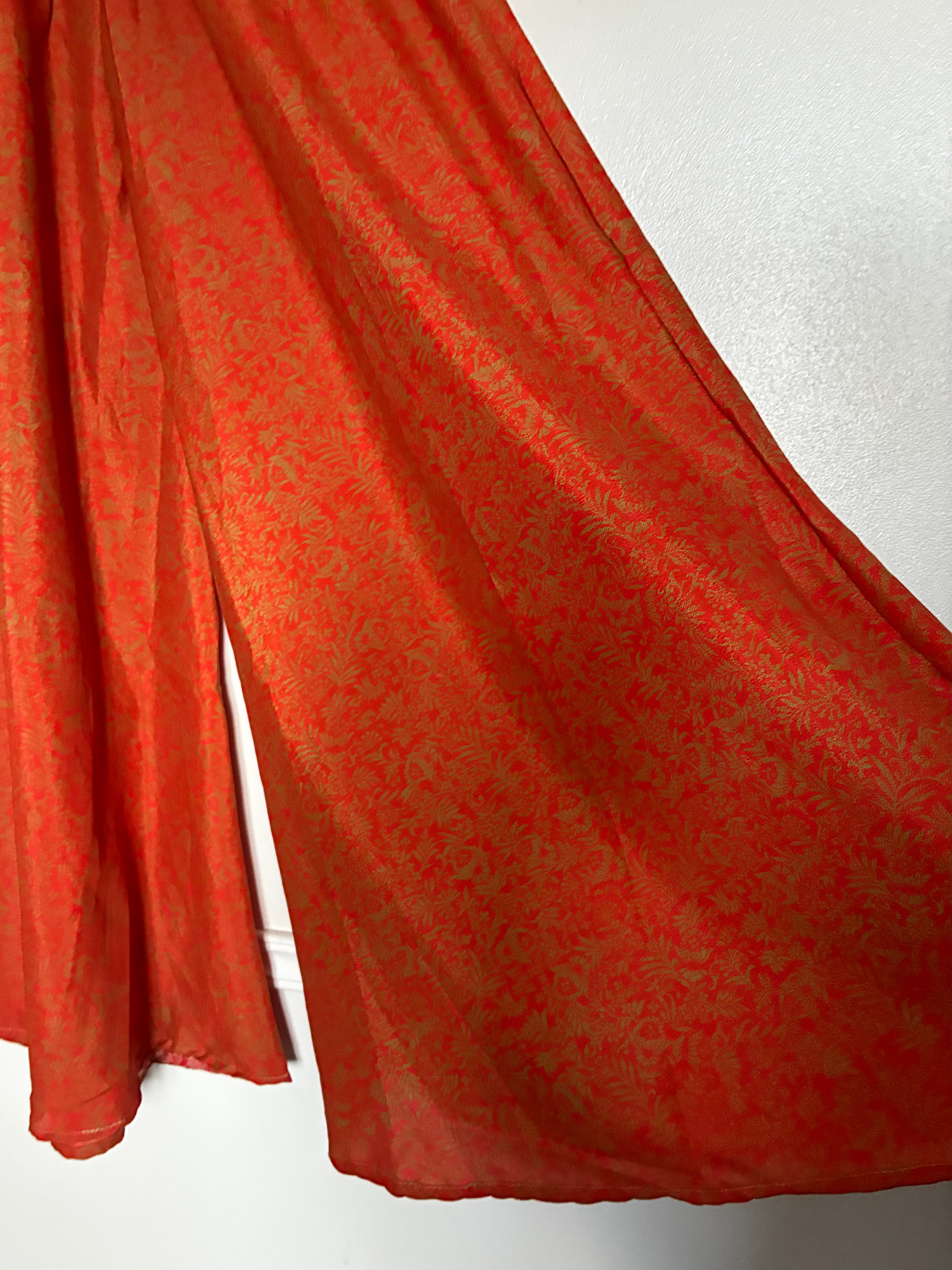 Sari Silk Wide Leg Trousers