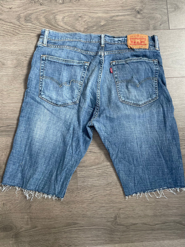 Vintage Up-cycled Levi's 505 Shorts, Blue, W38 L13