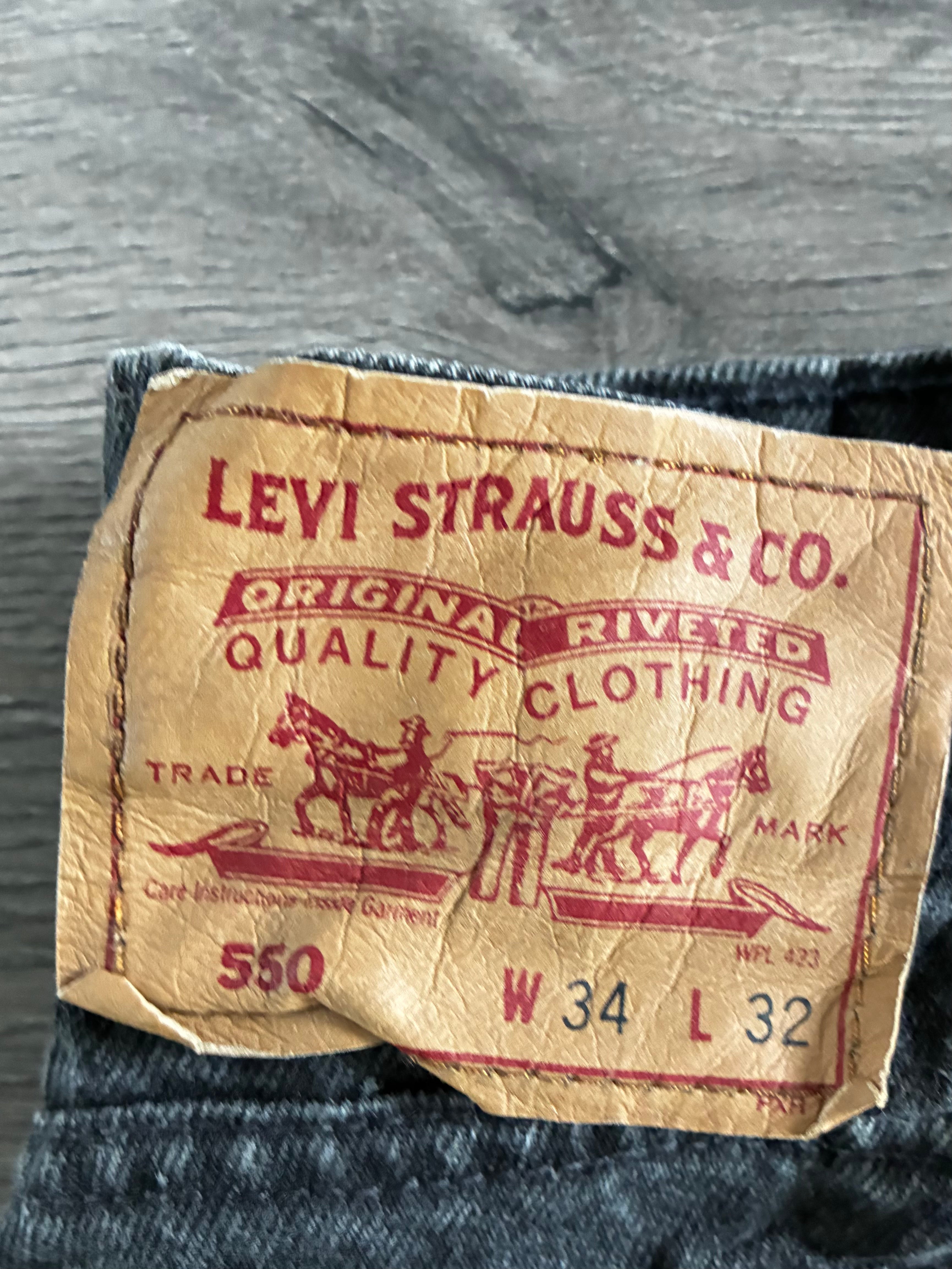 Vintage Levi's 550, Black, W34, L32