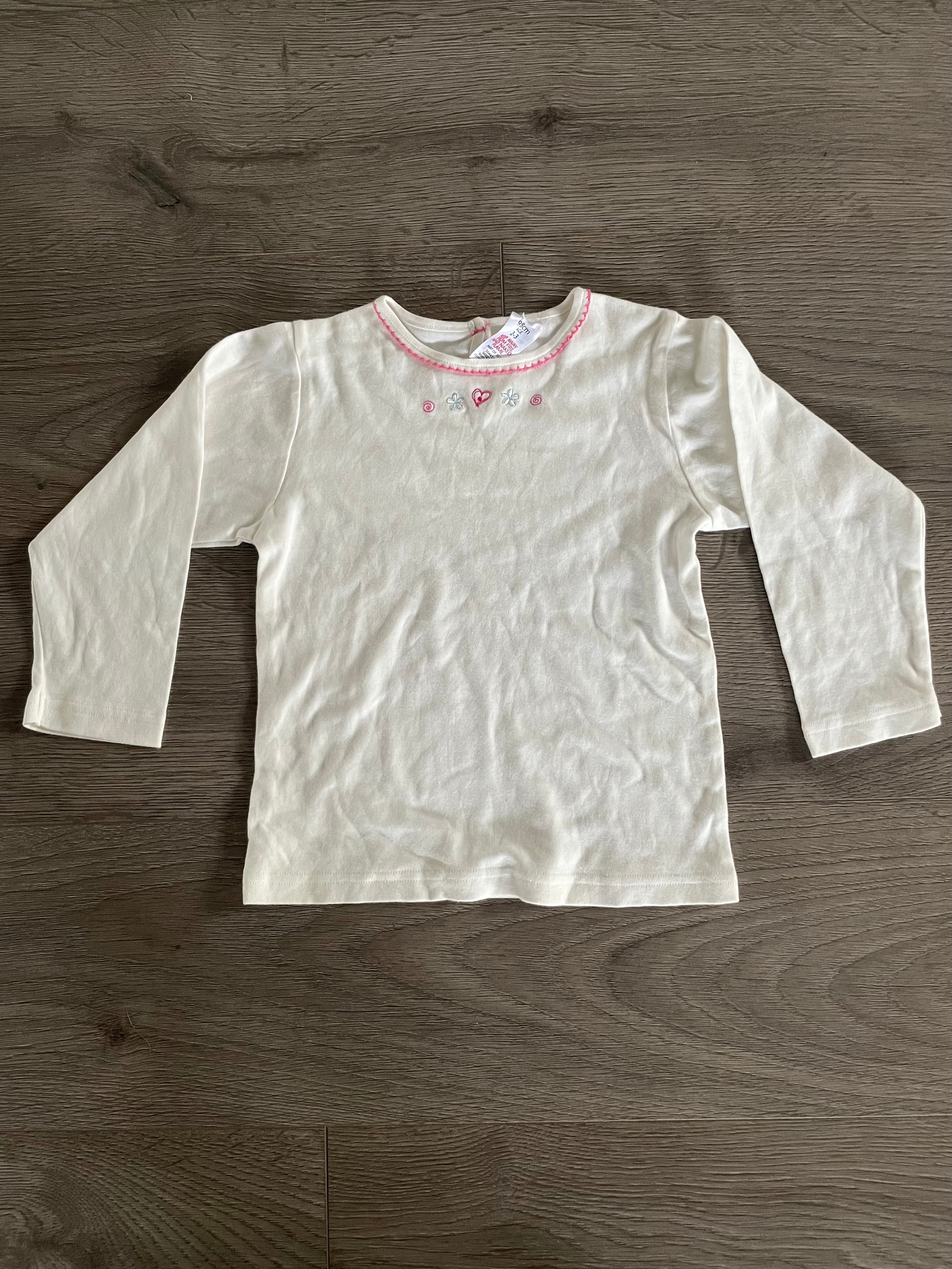 Heart and flower top (2-3yr)