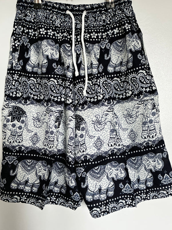 Blue/White Elephant Shorts