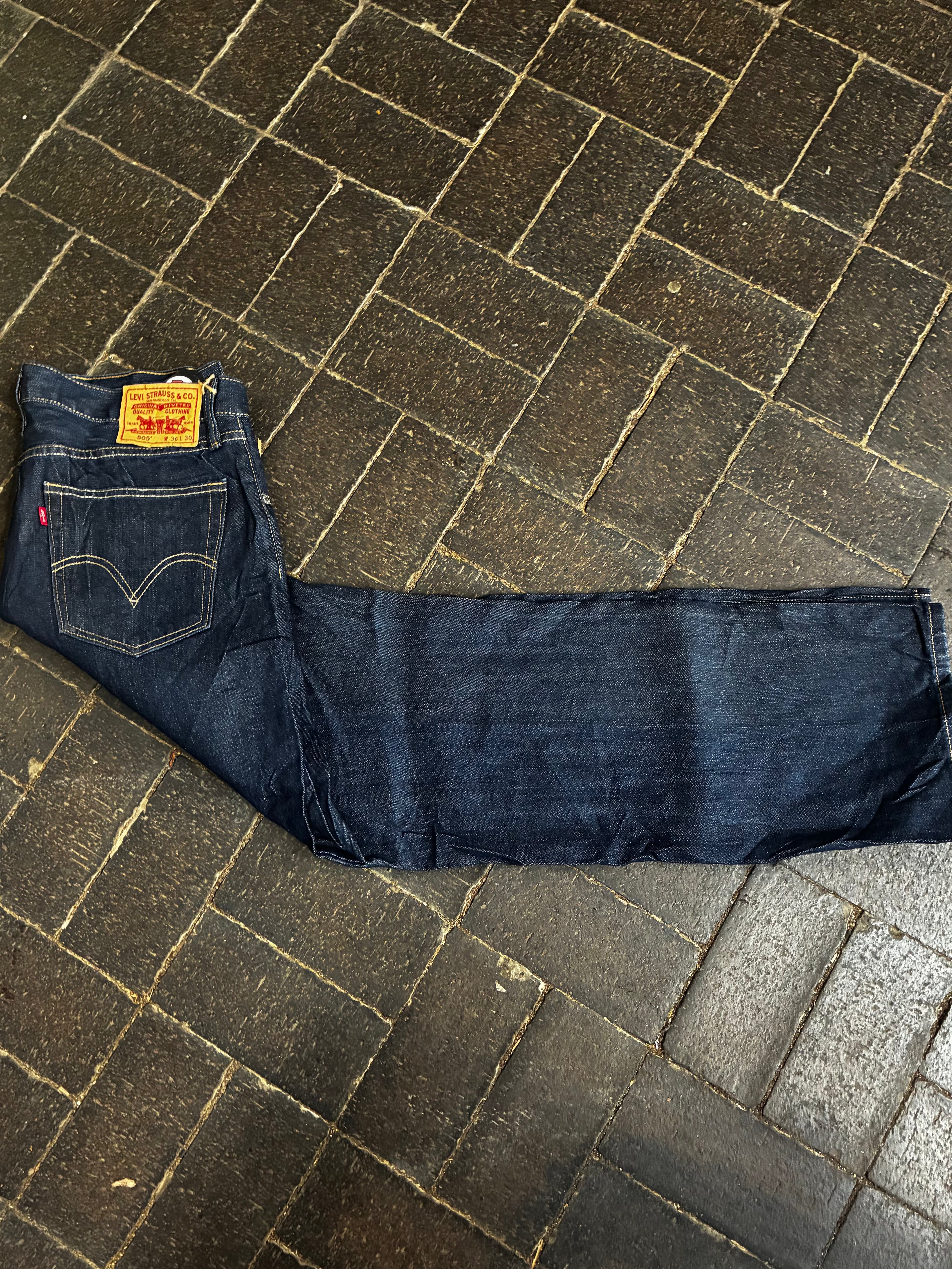 Vintage Levi's 505, Dark Blue, Label - W36, L30, Actual Size - W36, L32