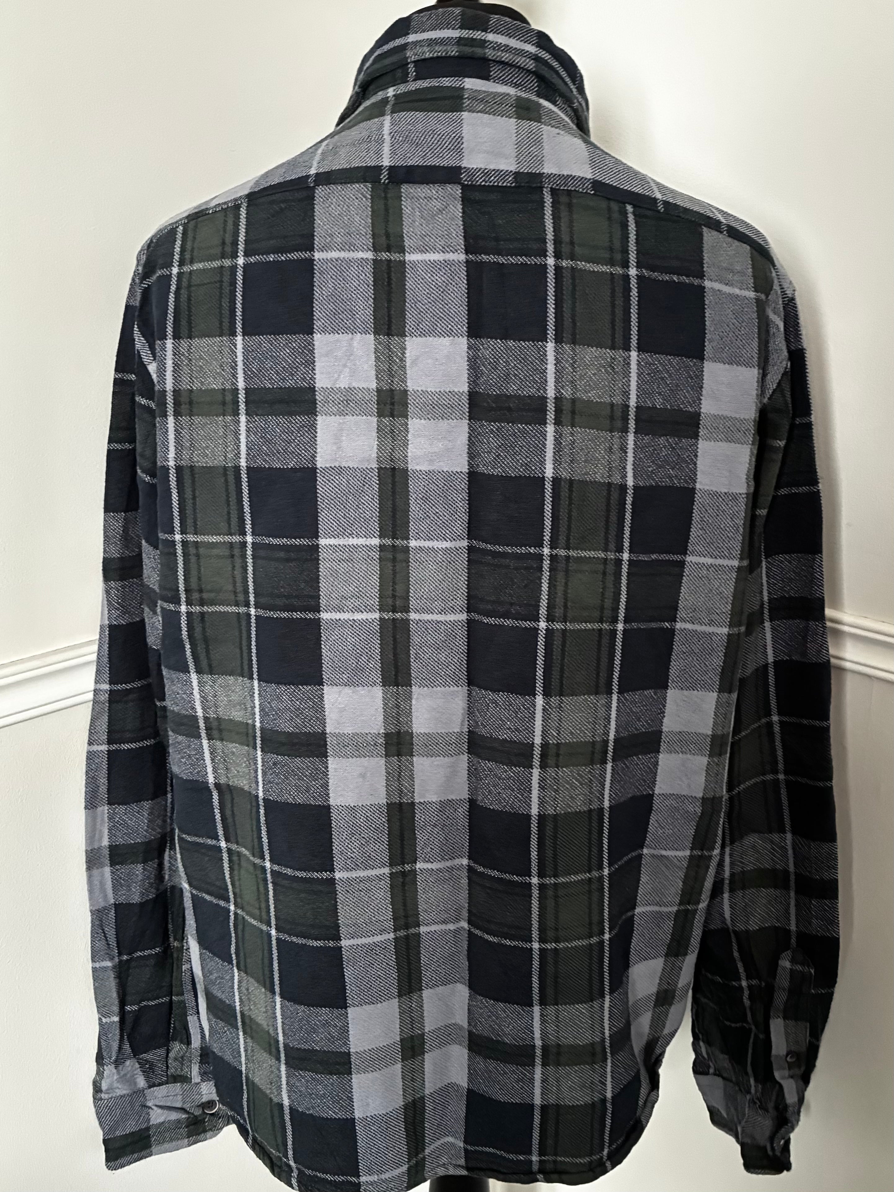 Thick Blue Checked Flannel, XL