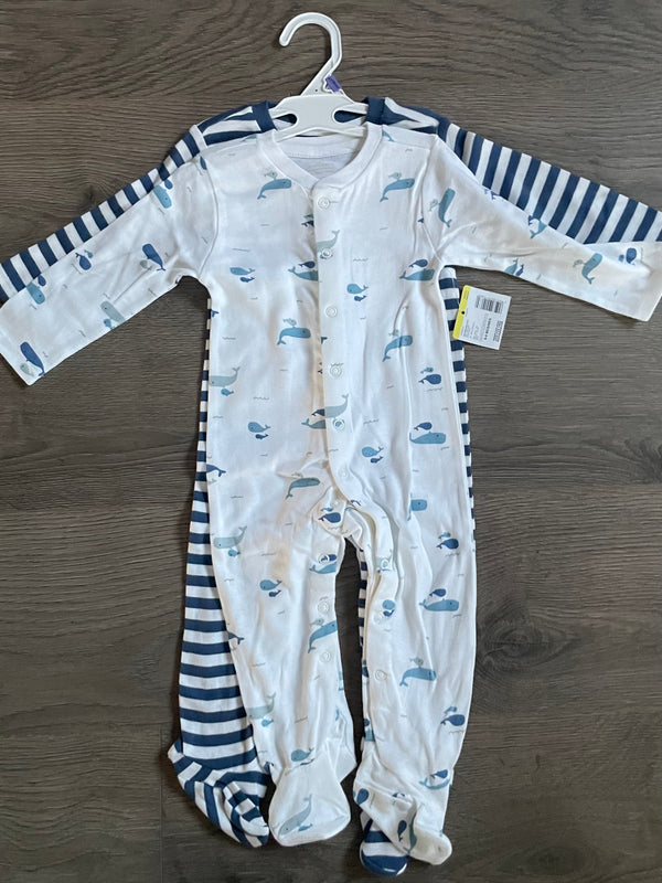 2 pack Whale Romper (3-6 mths)