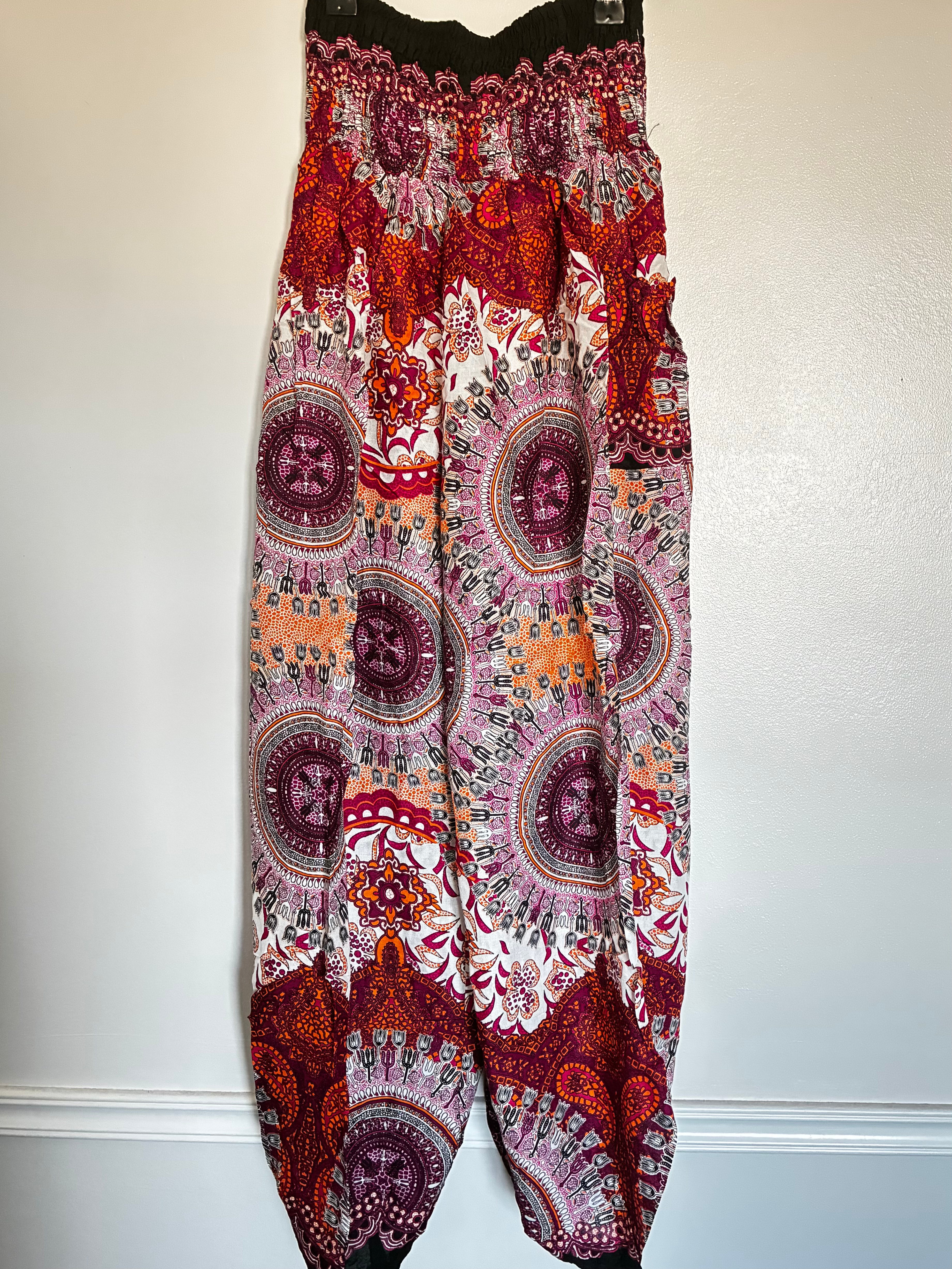 Orange/Burgundy/Pink Circles Harems