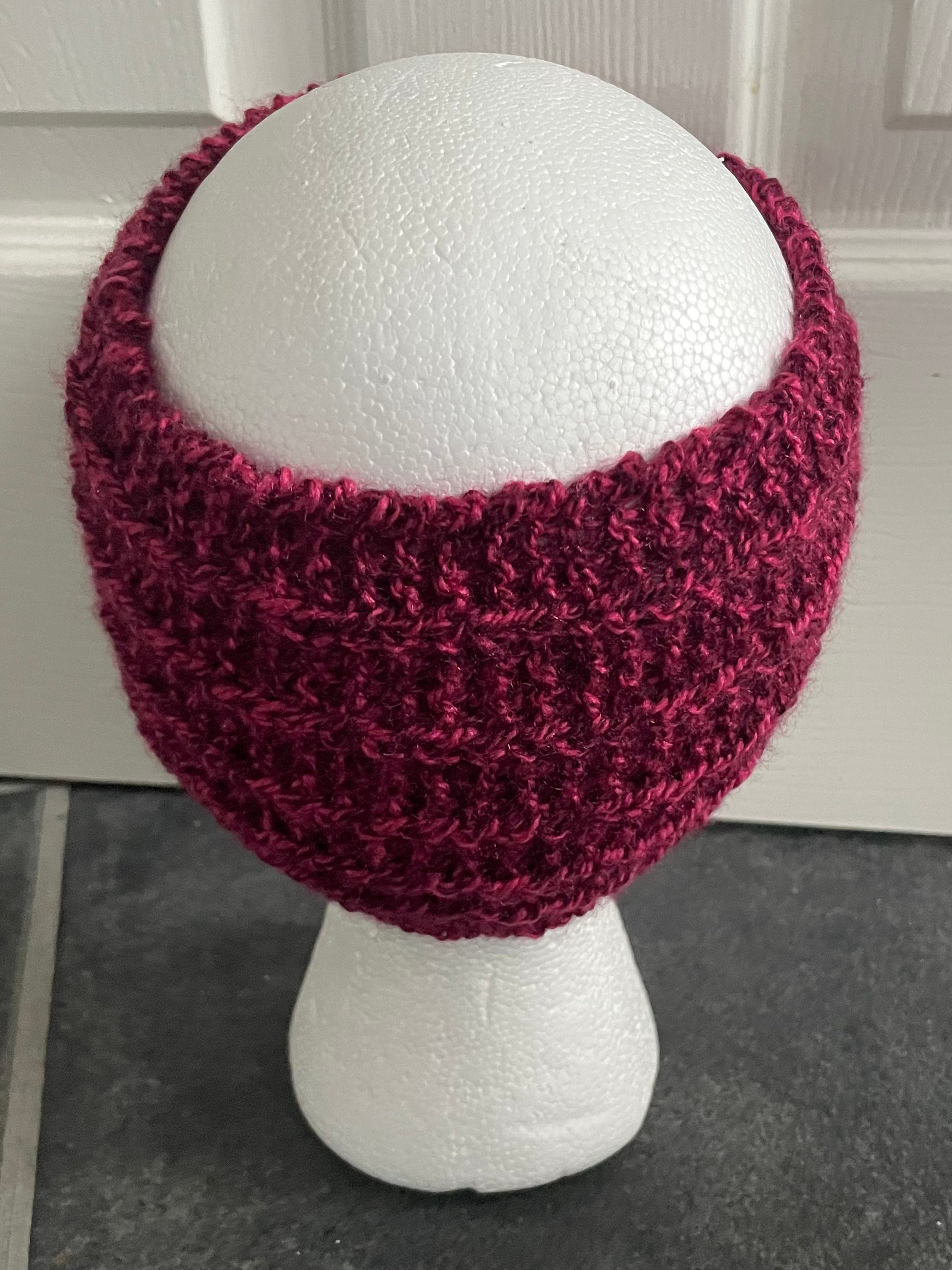 Burgundy Winter Twist Headband