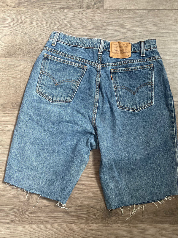Vintage Up-cycled Levi's 592 Shorts, Blue, W32 L10.5