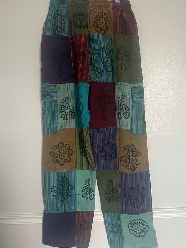 Patchwork Cargo Trousers, L