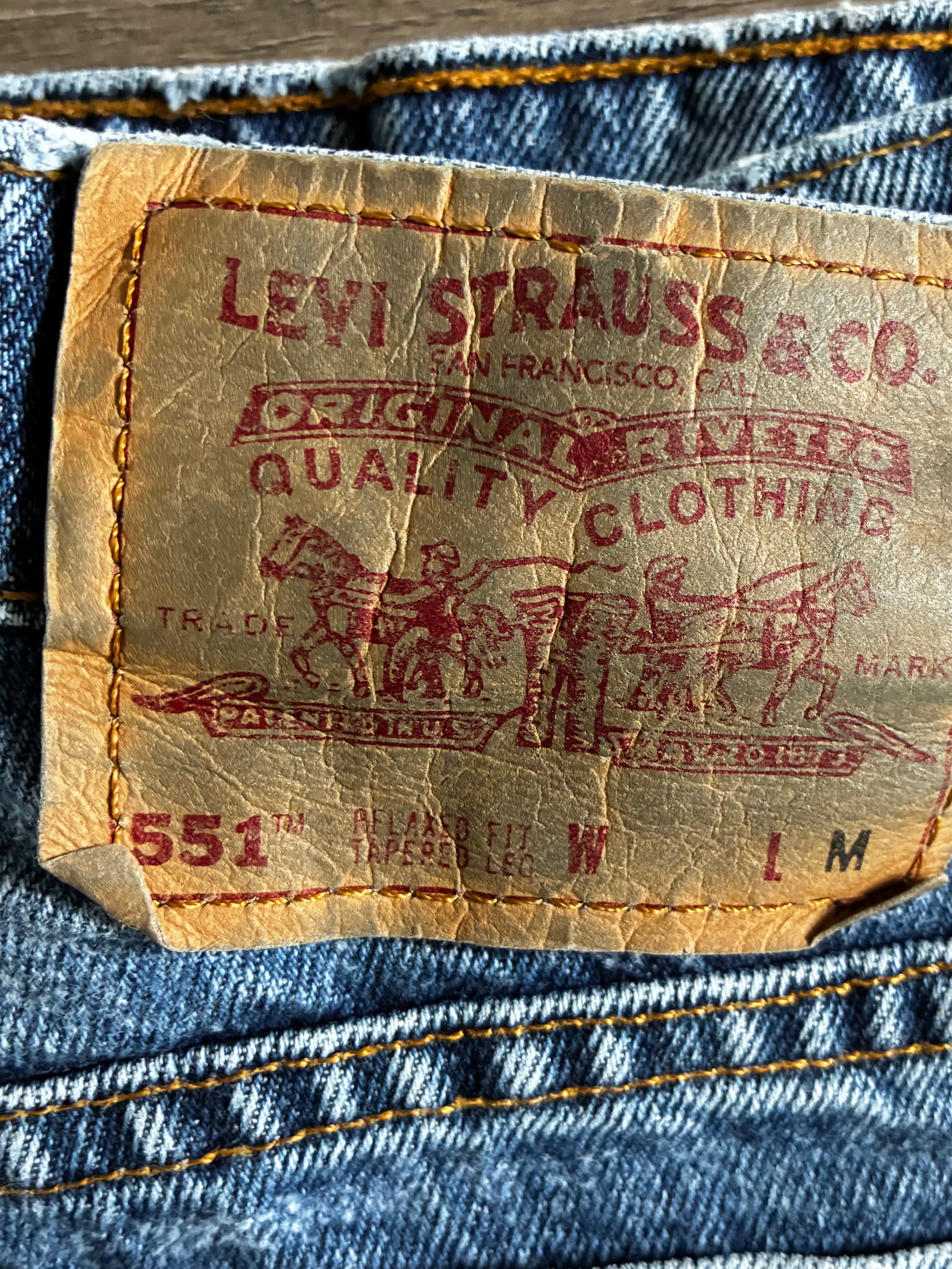 Vintage Levi's 551, Blue, W31, L31
