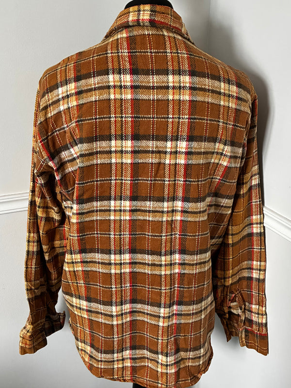 Thick Brown/Red Checked Flannel, 48" chest