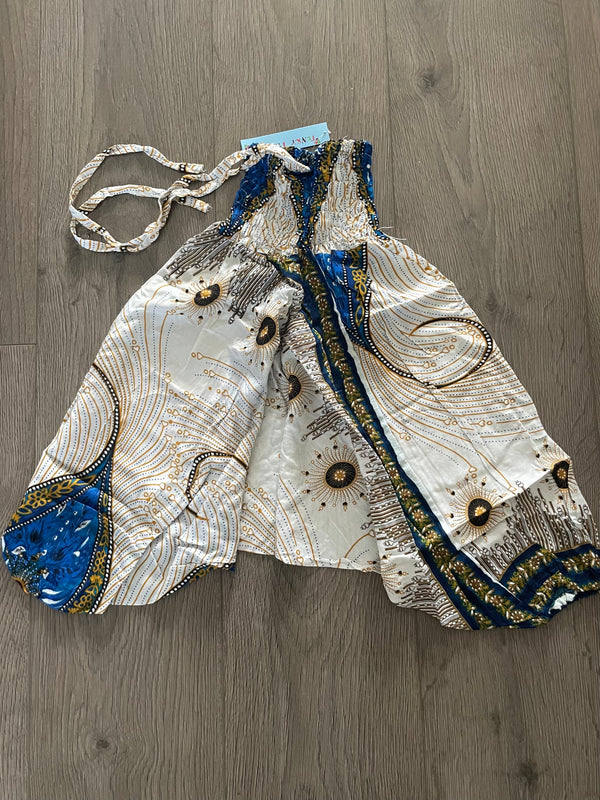 Blue/Gold Alibaba Trousers (age 3-5 ish)