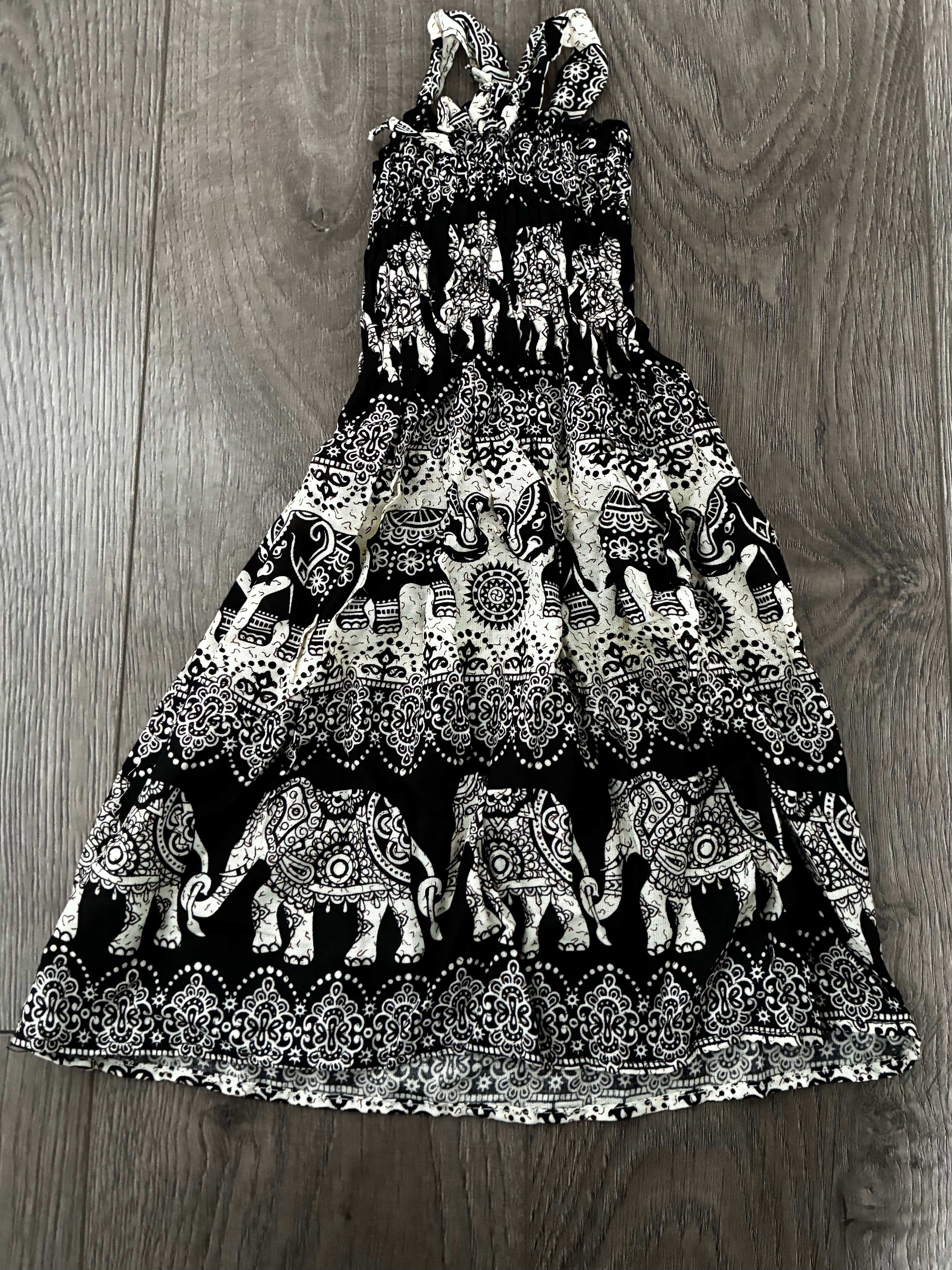 Black Elephant Dress (12-18mths ish)
