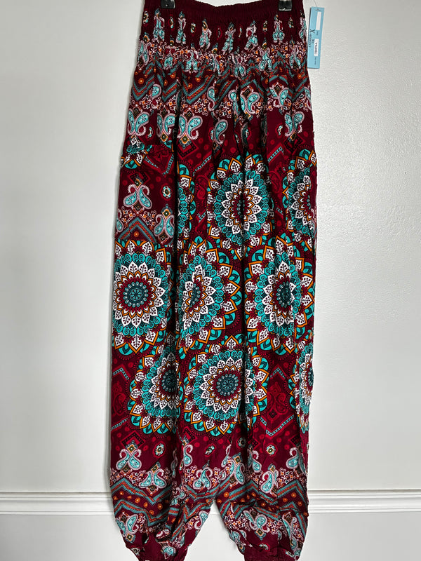 Red/Turquoise Flowers Harems